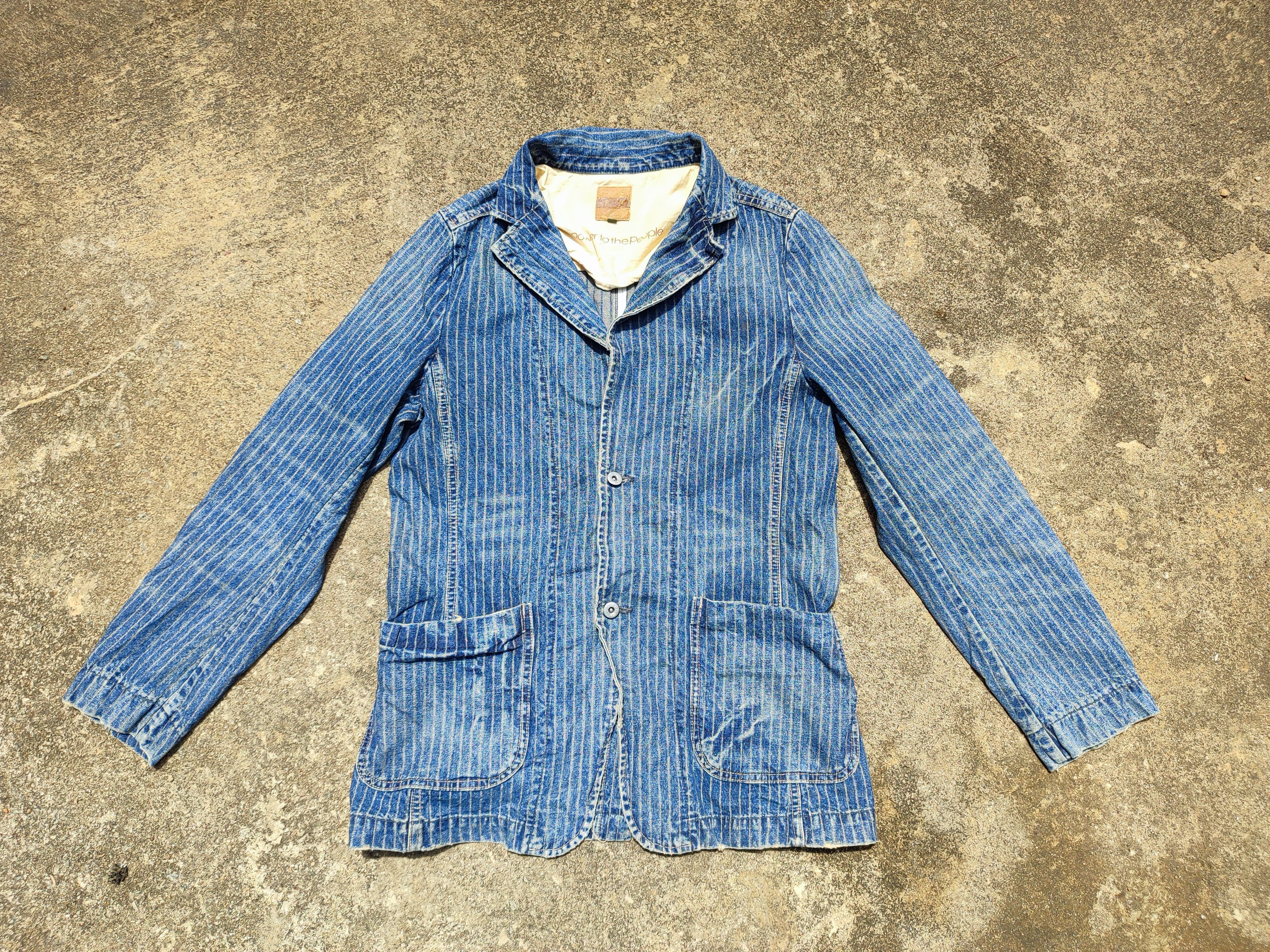 291295＝homme denim jacket Avant Garde × Japanese Brand Vintage 291295 Homme Distressed