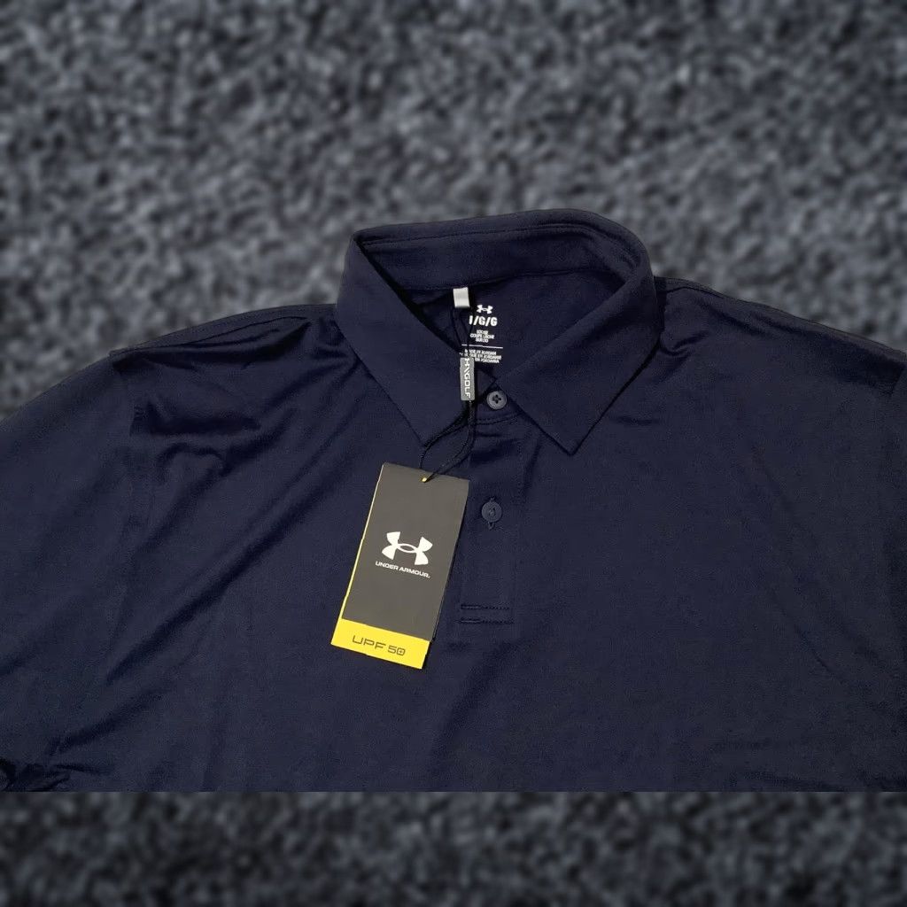Under Armour Under Armour Shirt Mens Large Blue UA T2G Polo UPF 50 Golf Performance Stretch Shirt Size US L / EU 52-54 / 3 - 1 Thumbnail