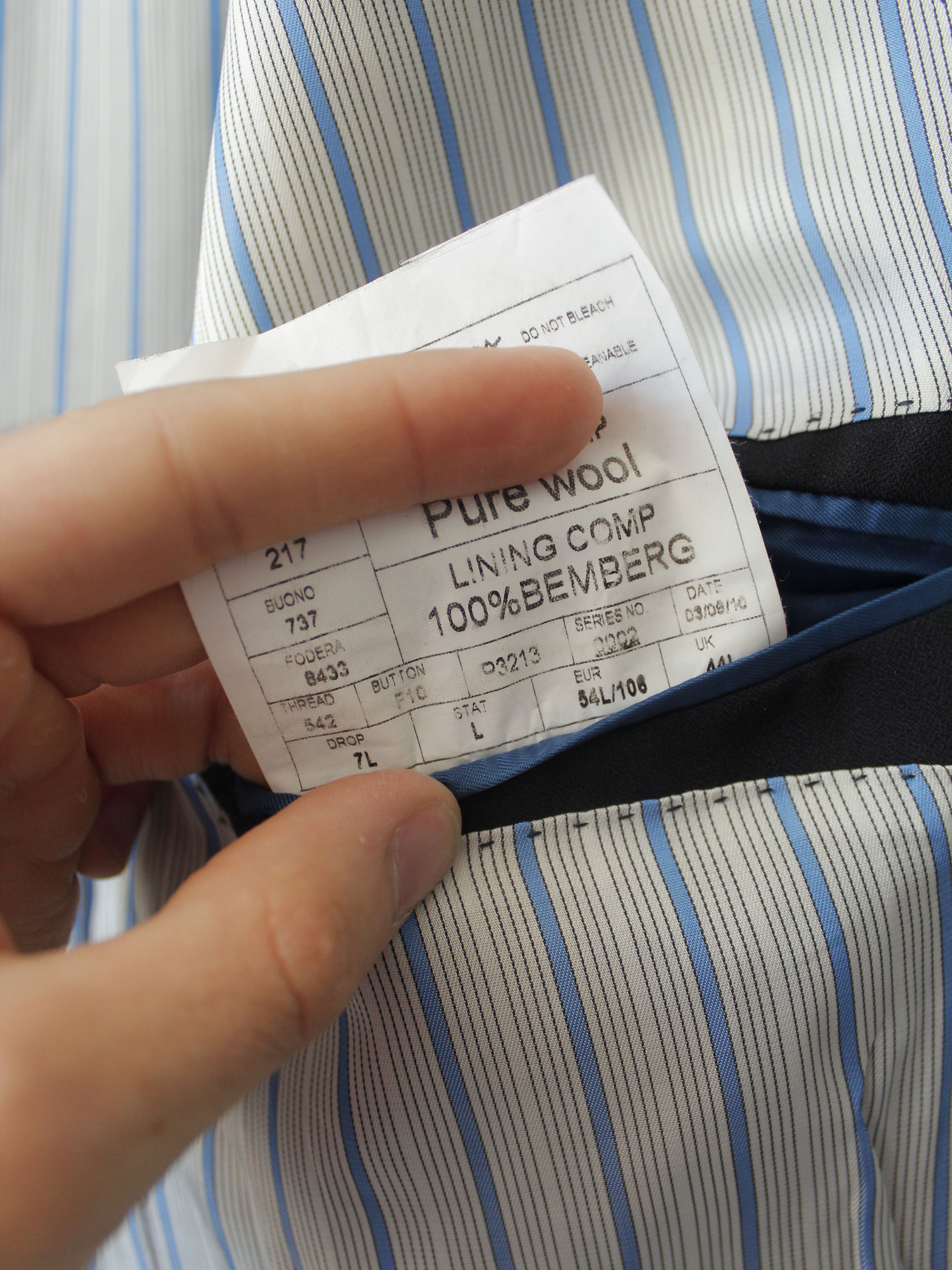 Suitsupply Suitsupply Pure Wool Super 110's 2 Button Blazer 54 Size 44L - 11 Thumbnail