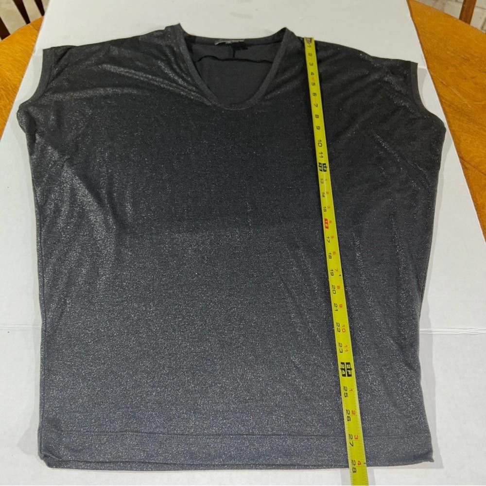 Vince Vince Metallic Gunmetal Drape Top with Dolman Sleeves, XS Size XS / US 0-2 / IT 36-38 - 7 Thumbnail
