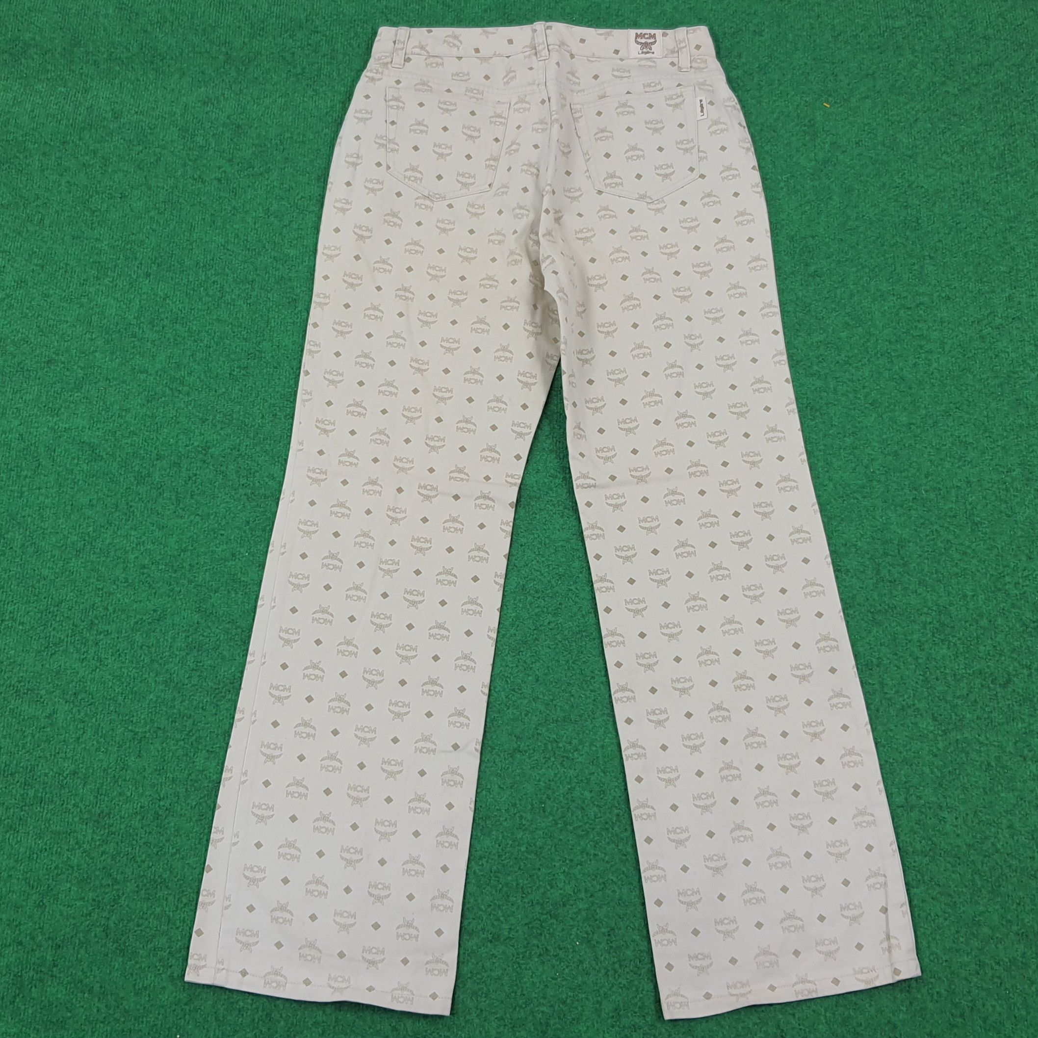 MCM × Vintage Vintage MCM Monogram Casual White Pants Size US 29 - 3 Thumbnail
