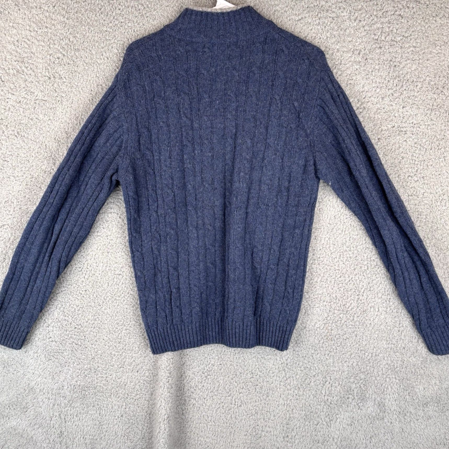Vintage Daniele Blasi Sweater Mens Small Blue Wool 1/4 Zip Mock Neck Long Sleeve Solid Pullover Casual Winter Spring Italy Size US S / EU 44-46 / 1 - 5 Thumbnail