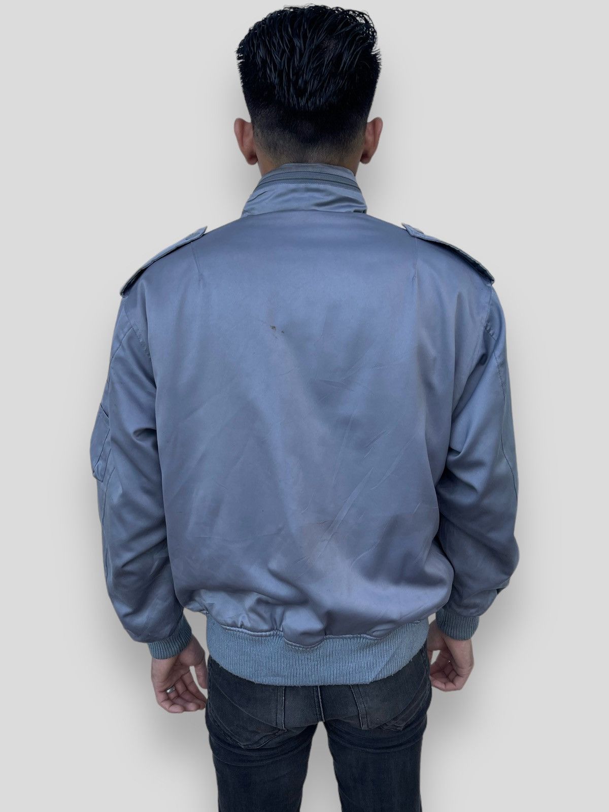 Vintage 🔥Vintage Us Military Satin Flight Pilot Bomber Jacket Size US S / EU 44-46 / 1 - 3 Thumbnail