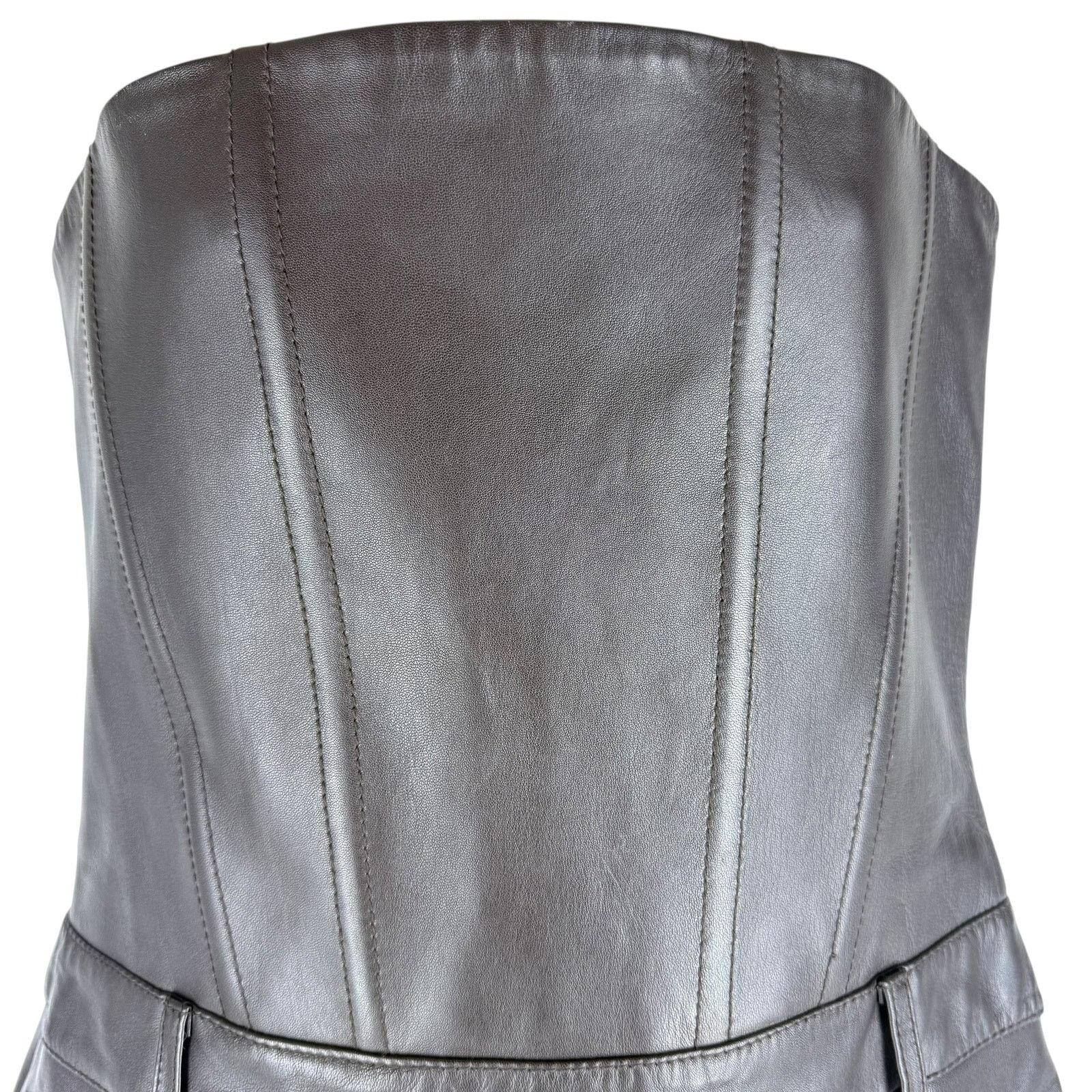 Retrofete New Retrofete Pernille Lamb Leather One Piece Romper Tabacco Size 27" / US 4 / IT 40 - 3 Thumbnail