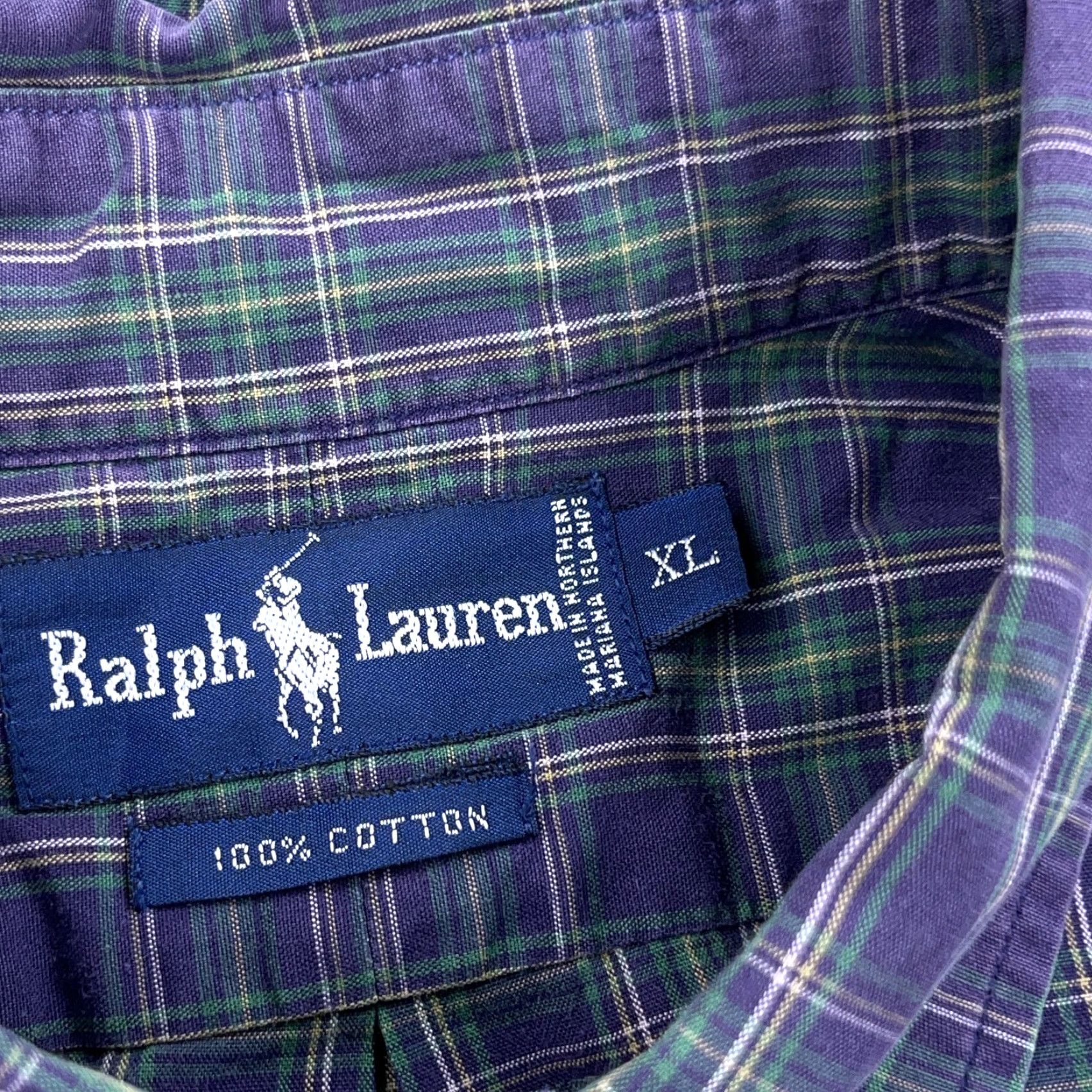 Ralph Lauren Ralph Lauren Oxford Shirt Men XL Purple Plaid Button Up Pocket OCBD Faded VTG • Button-Front • 100% Cotton • Regular Fit Womens? Size US XL / EU 56 / 4 - 3 Thumbnail