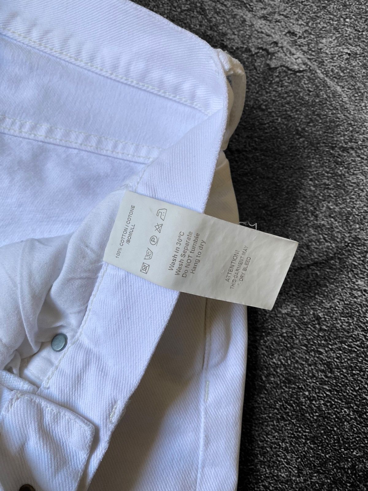 Our Legacy Our Legacy first cut worn white ripped hem jeans pants Size US 30 / EU 46 - 13 Thumbnail