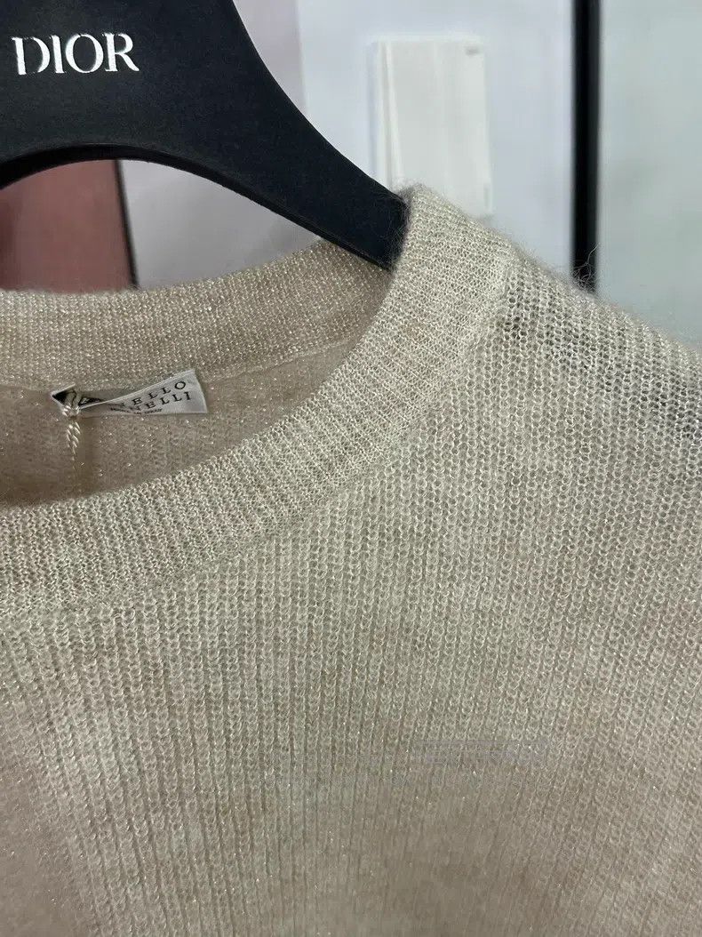 Brunello Cucinelli Brunello Cucinelli Mohair Knit Sweater Long Sleeve Top Size S / US 4 / IT 40 - 4 Thumbnail