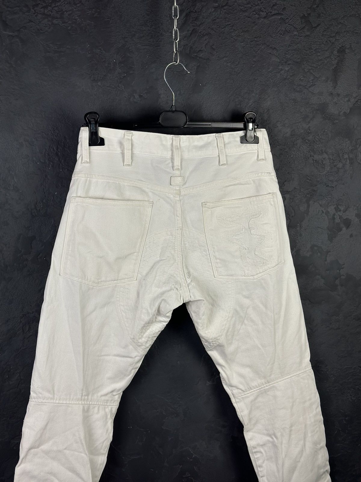 G-Star × Japanese Brand G-Star Raw Denim Biker White Pant Vintage Y2k Hype Rare Size US 30 / EU 46 - 9 Thumbnail