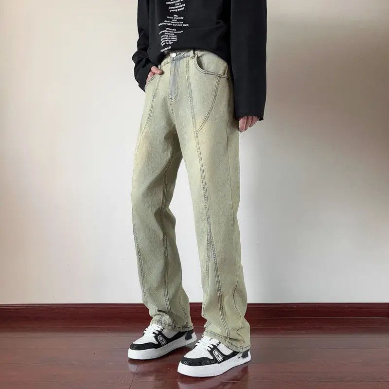 Japanese Brand × Jean Retro straight leg wide leg mud dyed jeans Size US 30 / EU 46 - 4 Thumbnail