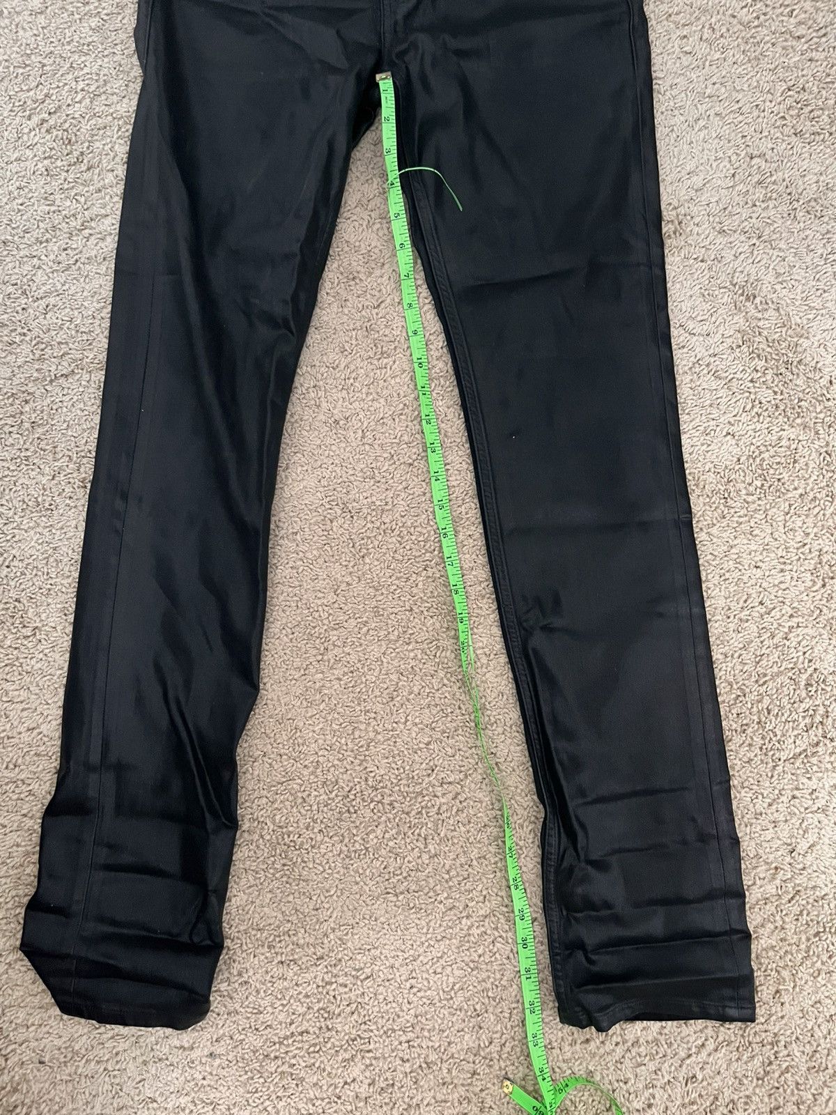 Paige NWT Paige Lennox Black Coated Waxed Denim SLP Fit Size US 30 / EU 46 - 9 Thumbnail