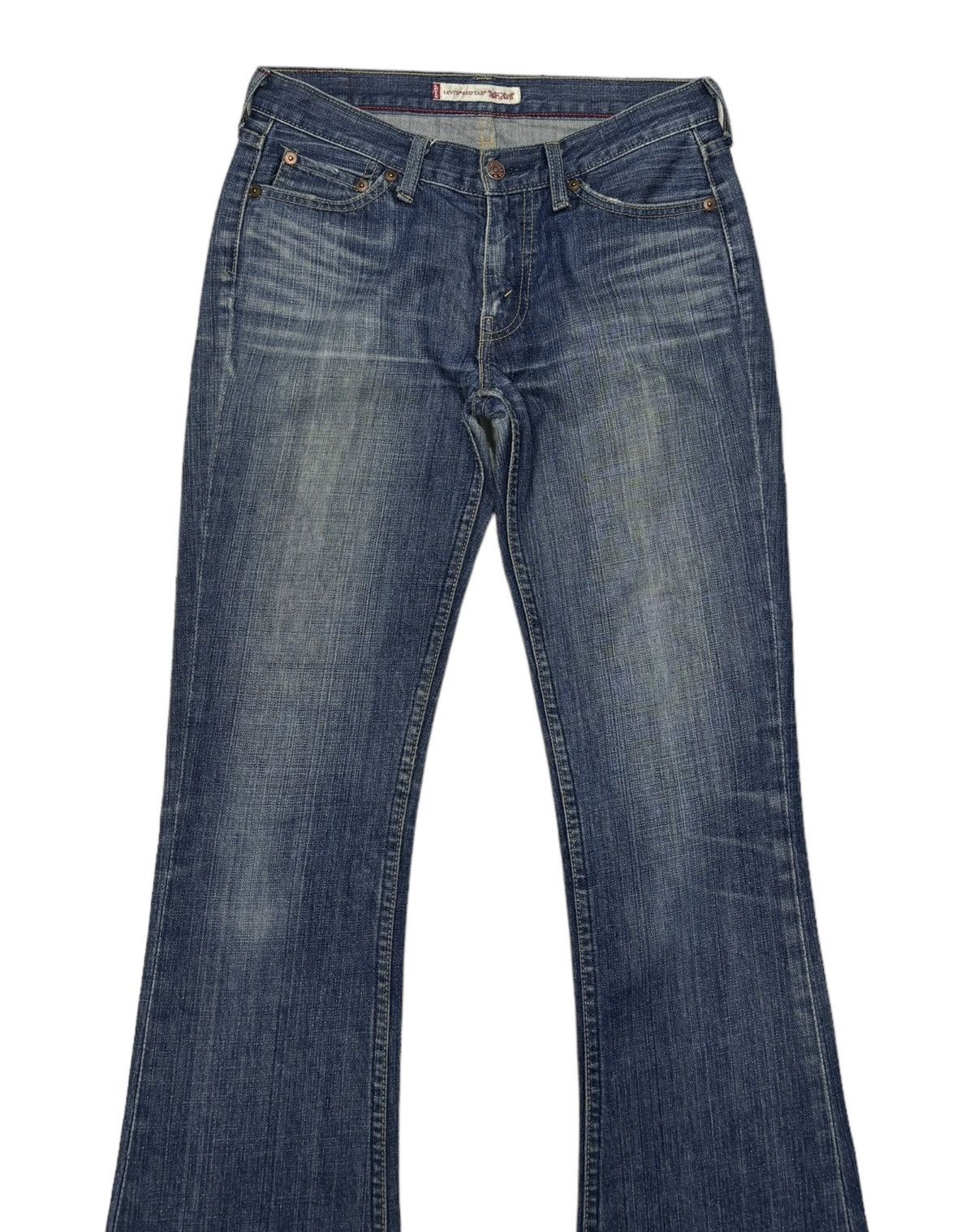 Levi's × Vintage 🔥LEVIS RED TAB FLARE DISTRESS DENIM JEANS Size 30" / US 8 / IT 44 - 3 Thumbnail
