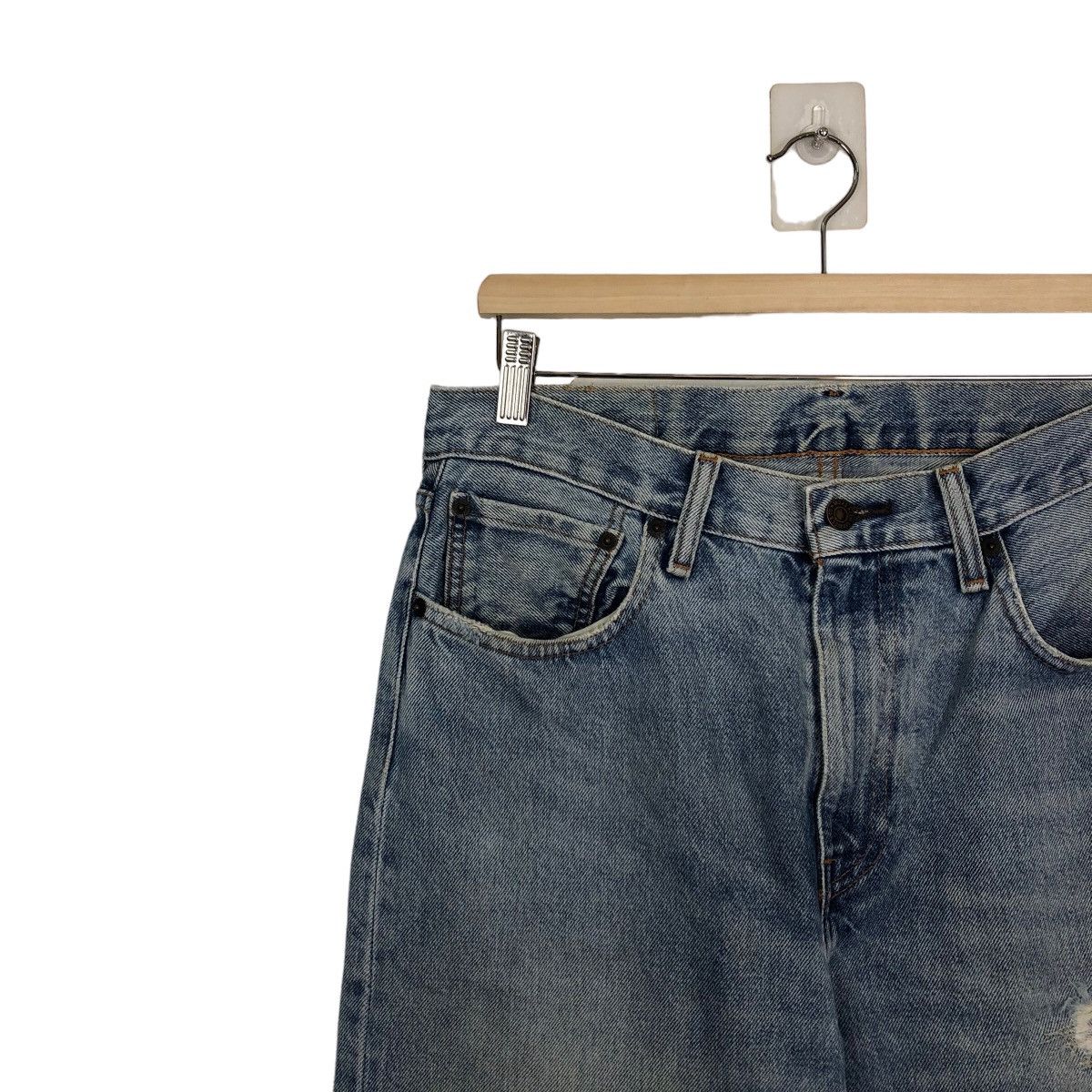 Levi's Vintage Clothing 🔥VINTAGE LEVI’S LOT 505 STRAIGHT CUT DISTRESSED DENIM JEANS Size US 32 / EU 48 - 5 Thumbnail