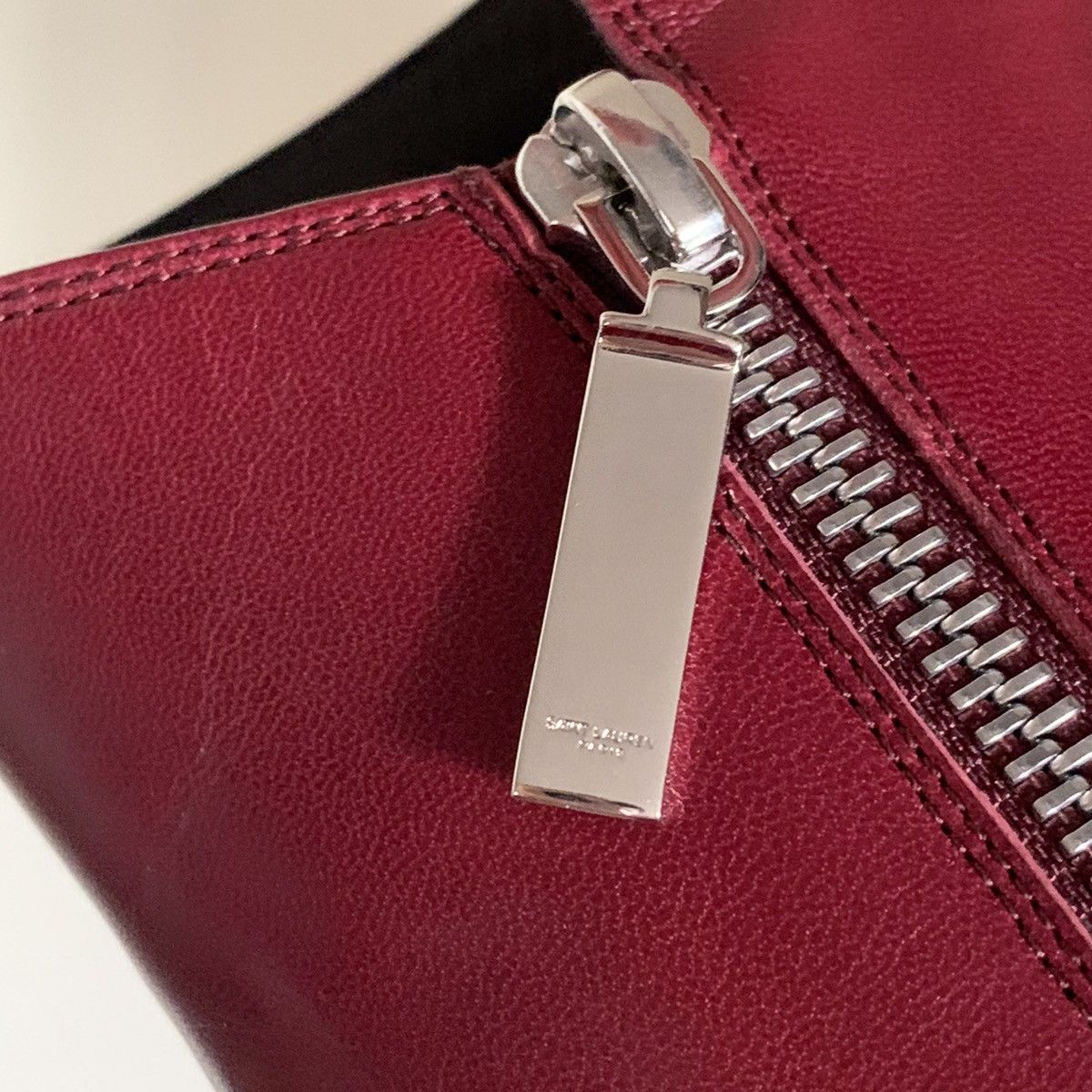 Saint Laurent Paris Burgundy leather zip up boots Size US 6 / IT 36 - 5 Thumbnail