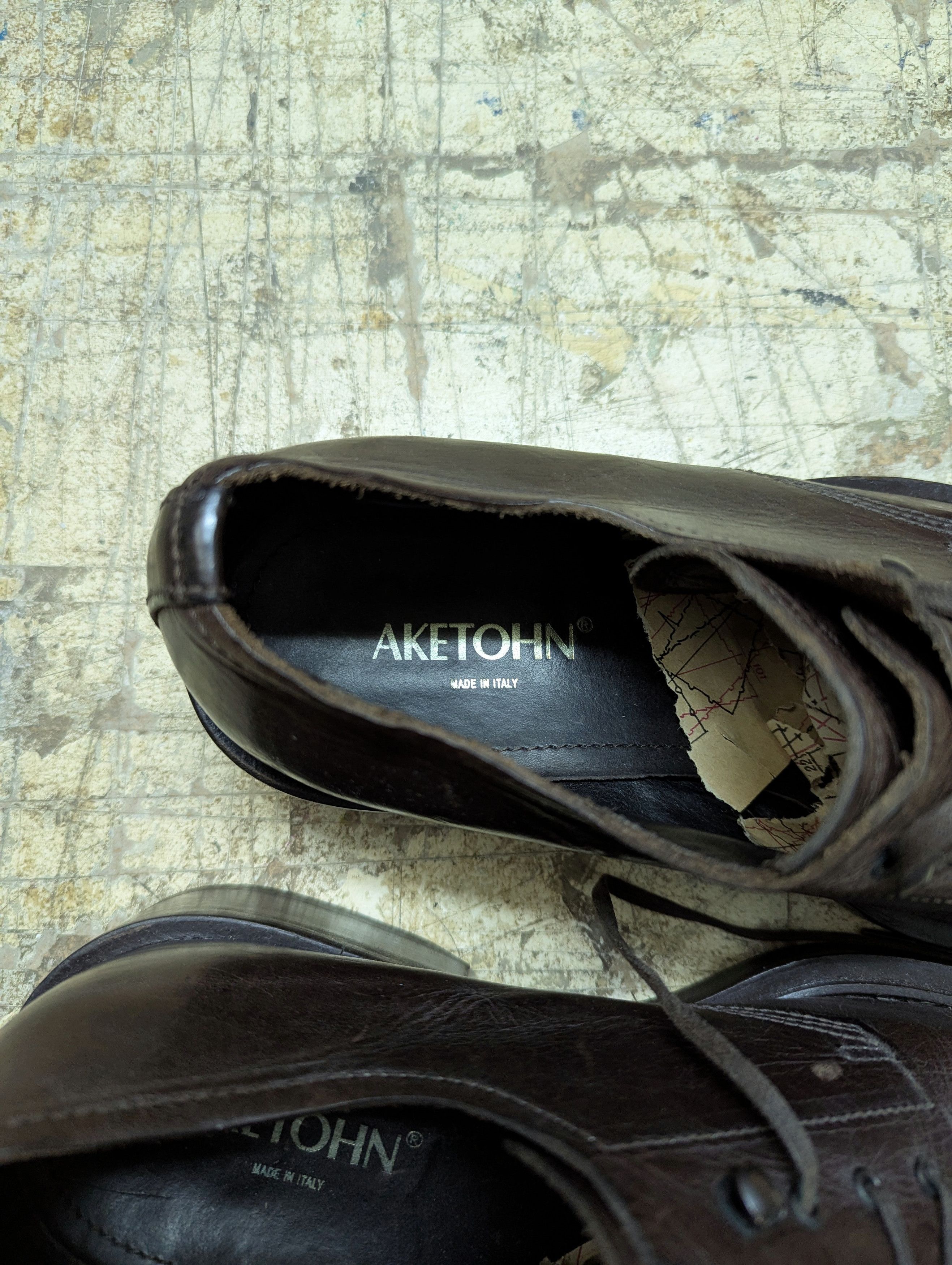 20471120 Rare! 00s Aketohn Heavy Square Toe Chunky Derby Size US 9 / EU 42 - 7 Thumbnail