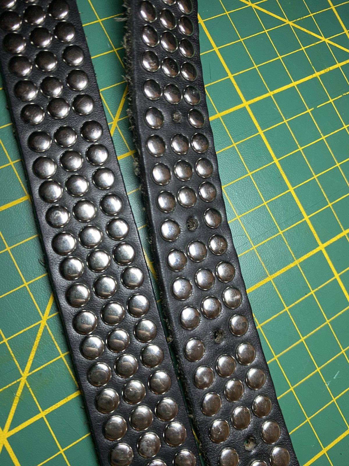 Designer × Vintage Vintage Olson studded leather belt Size ONE SIZE - 3 Thumbnail