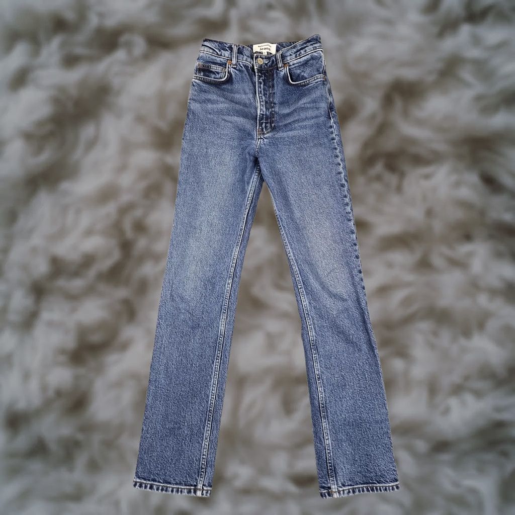 Reformation Reformation Jeans Womens 24 High Rise Straight Blue Liza Ultra 32 Medium Wash Size 42" / US 20 - 1 Thumbnail