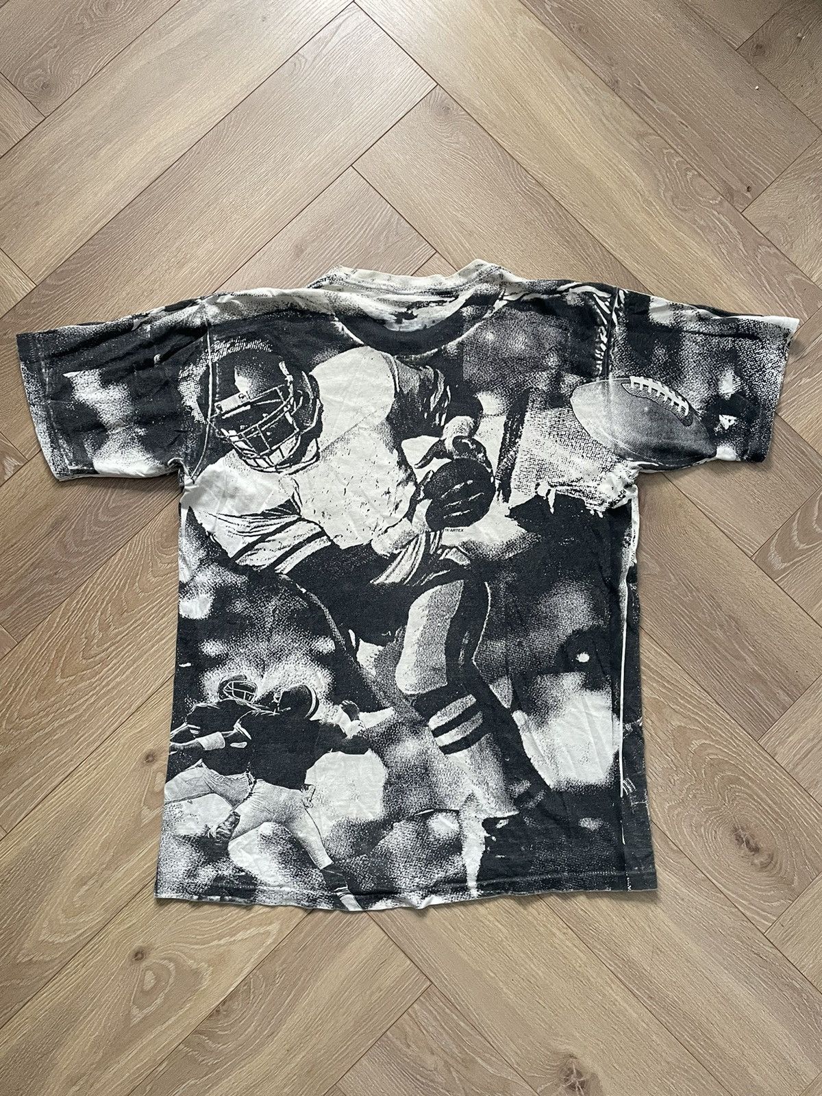 NFL × Vintage VTG 90s NFL MINNESOTA VIKINGS AMW SPORTS AOP SPRASH T-SHIRT Size US M / EU 48-50 / 2 - 7 Thumbnail
