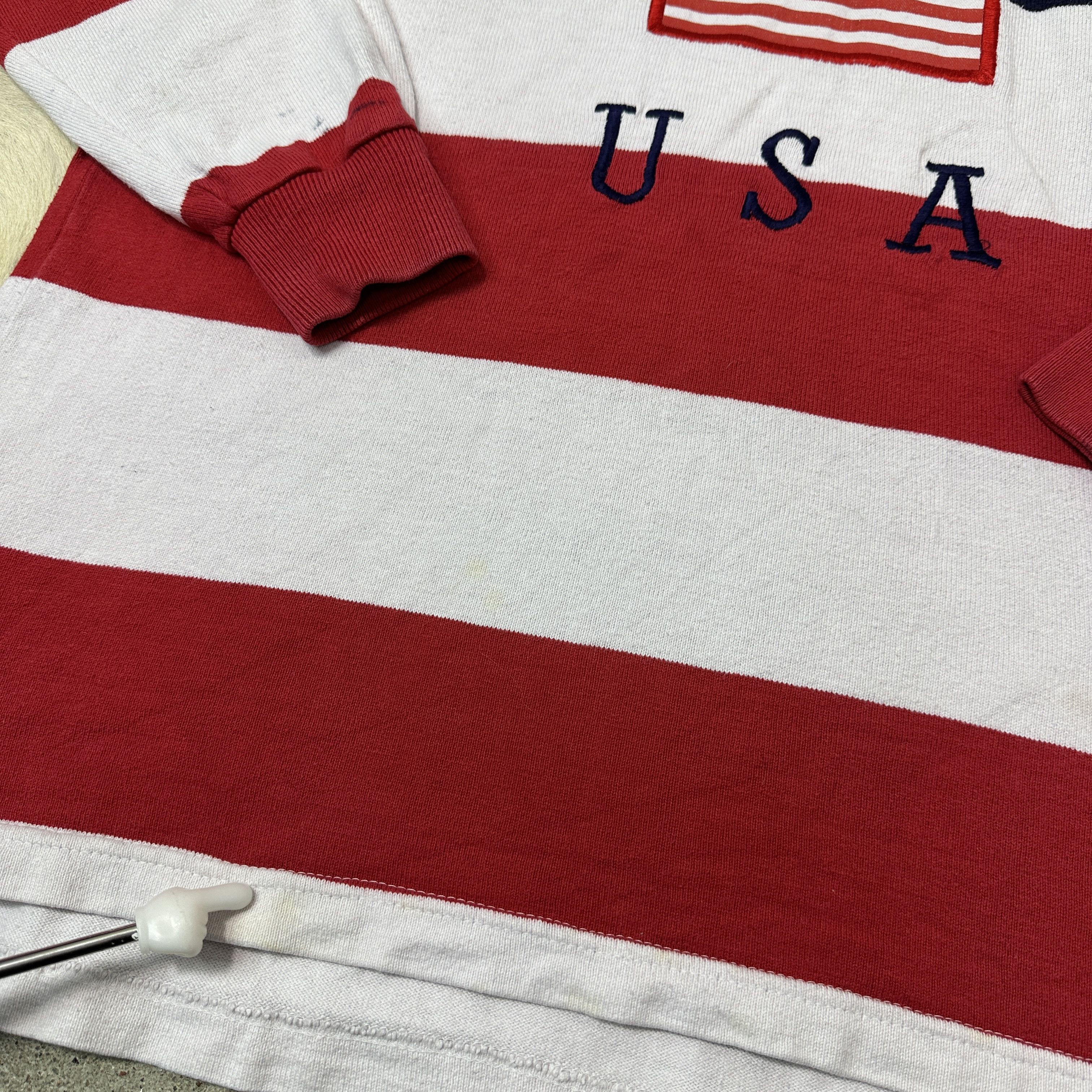 Dehen 1920 Vintage Striped Streetwear Rugby USA Sweatshirt Y2K Size US L / EU 52-54 / 3 - 4 Thumbnail