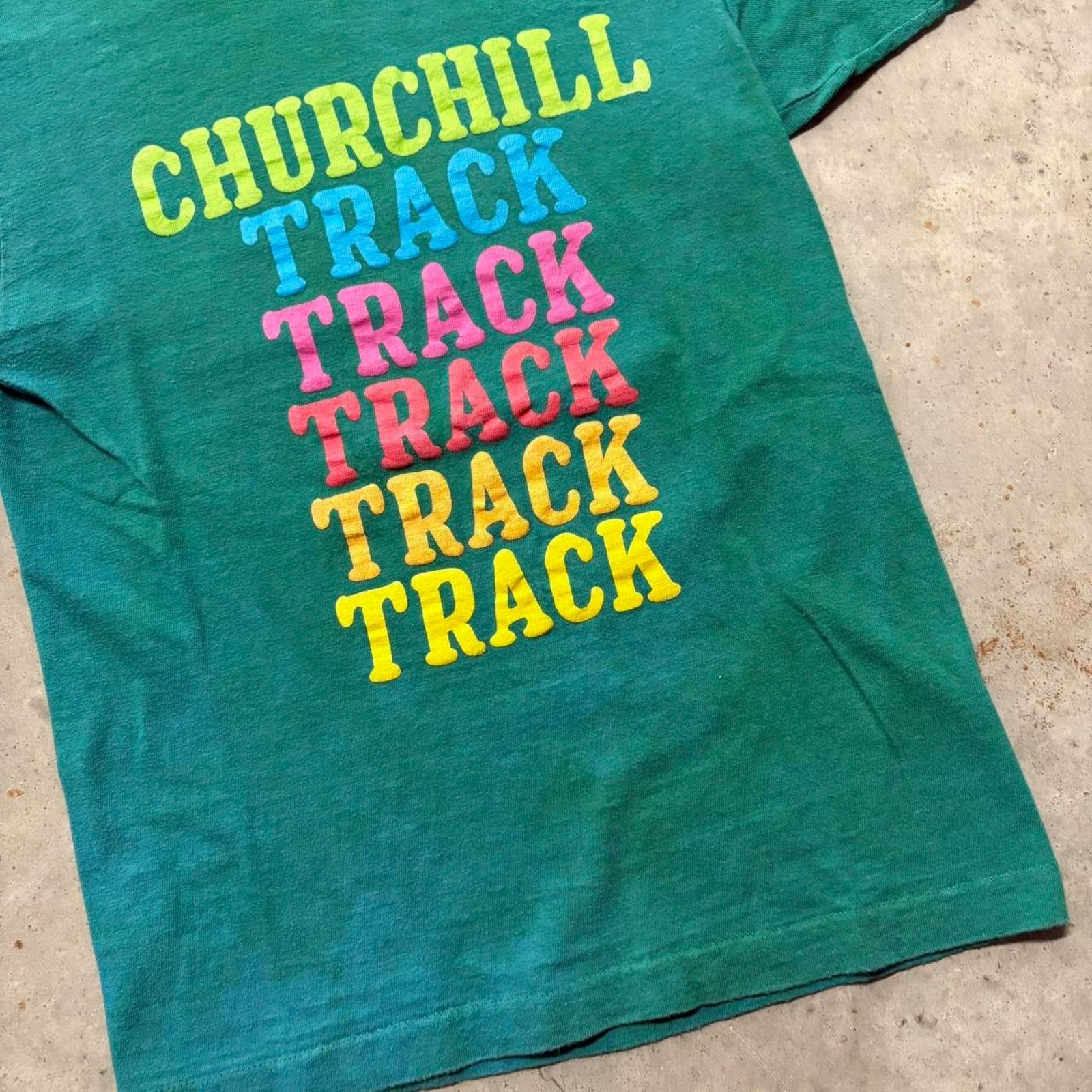 Champion × Vintage Crazy Vintage 70s Champion Blue Bar Churchill Track T Shirt Size US S / EU 44-46 / 1 - 6 Thumbnail
