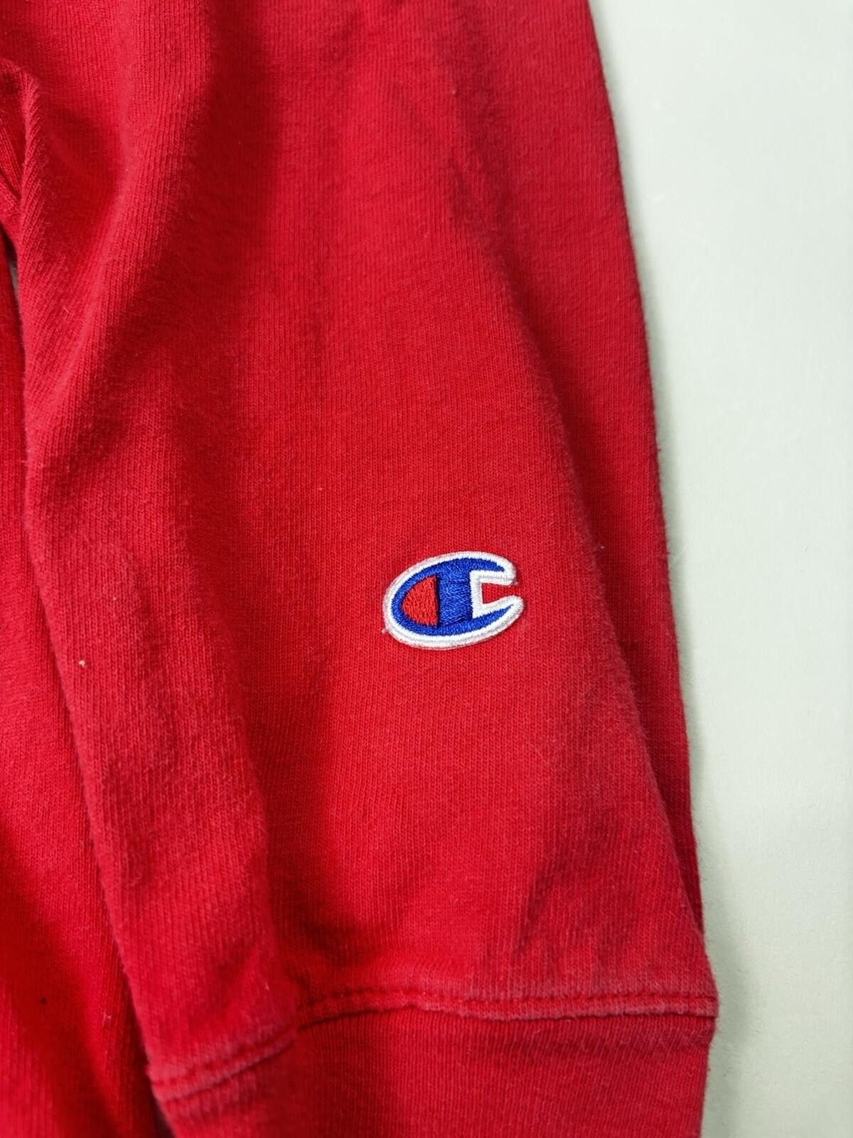 Champion Champion 90s Vintage Red Longsleeve T-Shirt Size Small Size US S / EU 44-46 / 1 - 4 Thumbnail