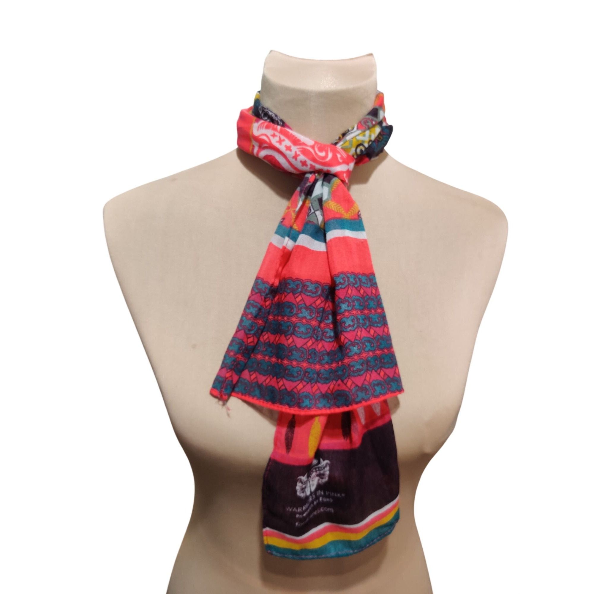 Ford Warriors in Pink x Ford Feather Scarf Multicolor Lightweight Size ONE SIZE - 9 Thumbnail