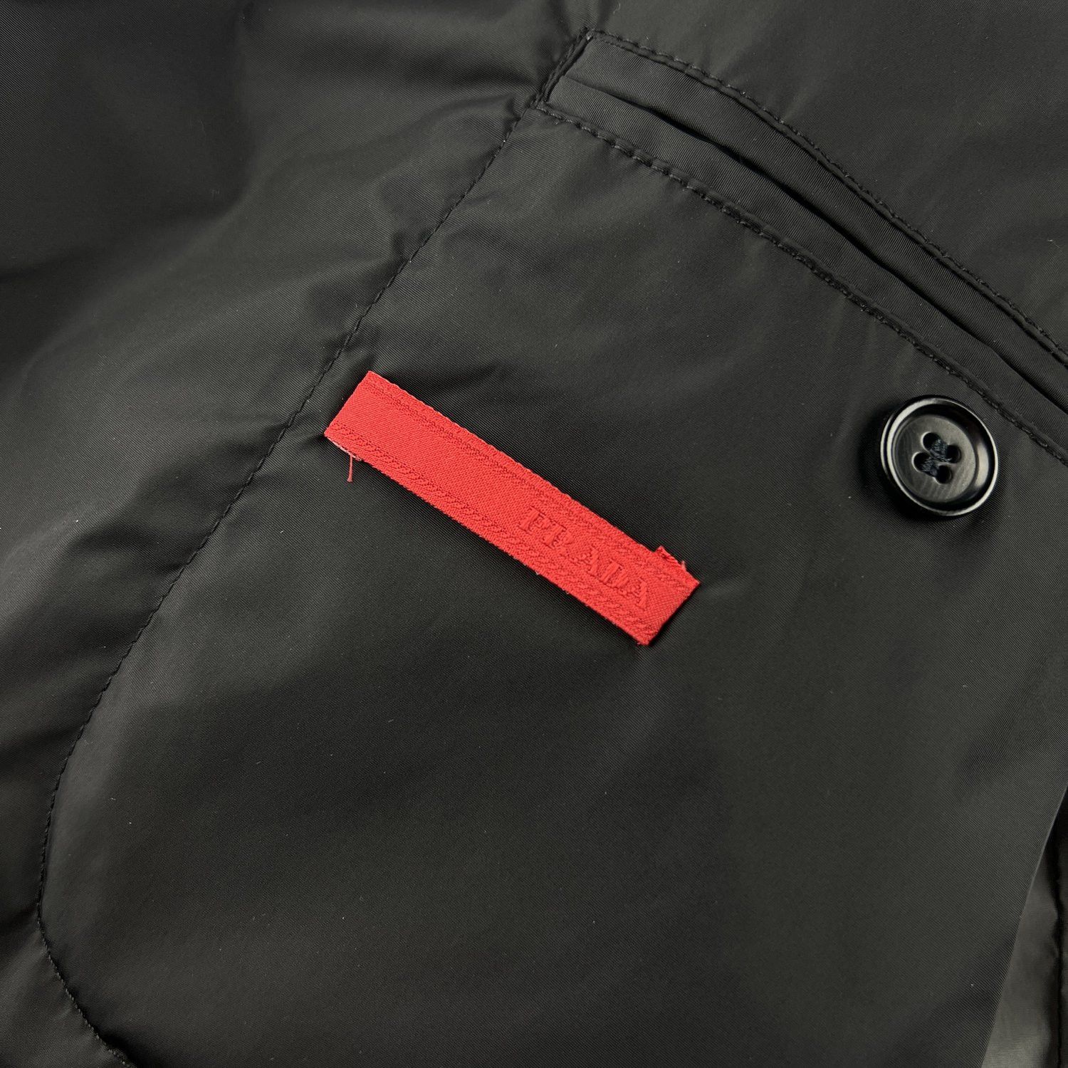 Prada Prada Black Nylon Blazer Size 52S - 4 Thumbnail
