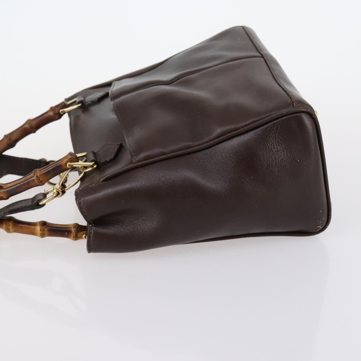 Gucci GUCCI Bamboo Handbag Leather Brown Size ONE SIZE - 5 Thumbnail