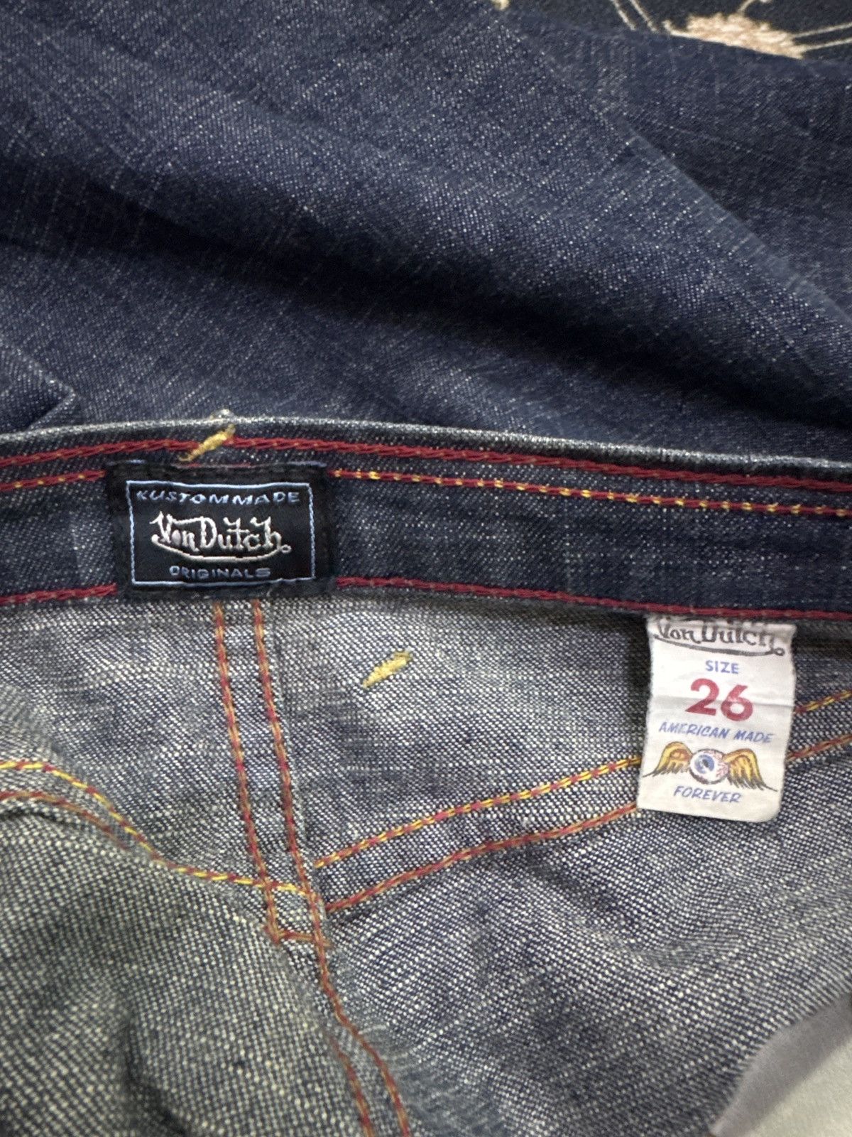 Hysteric Glamour Von Dutch Straight Leg Custommade Denim Jeans Size 28" / US 6 / IT 42 - 13 Thumbnail
