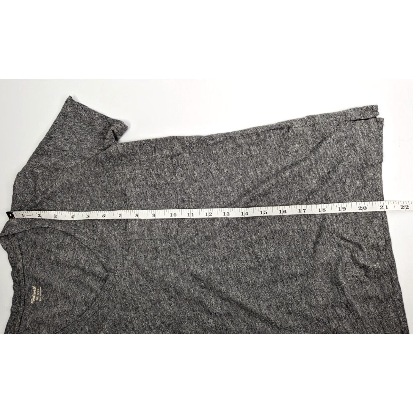 Madewell Madewell Tee Shirt XXS Grey V-Neck Cotton Short Sleeve Women Size XXS / US 00 / IT 34 - 2 Thumbnail