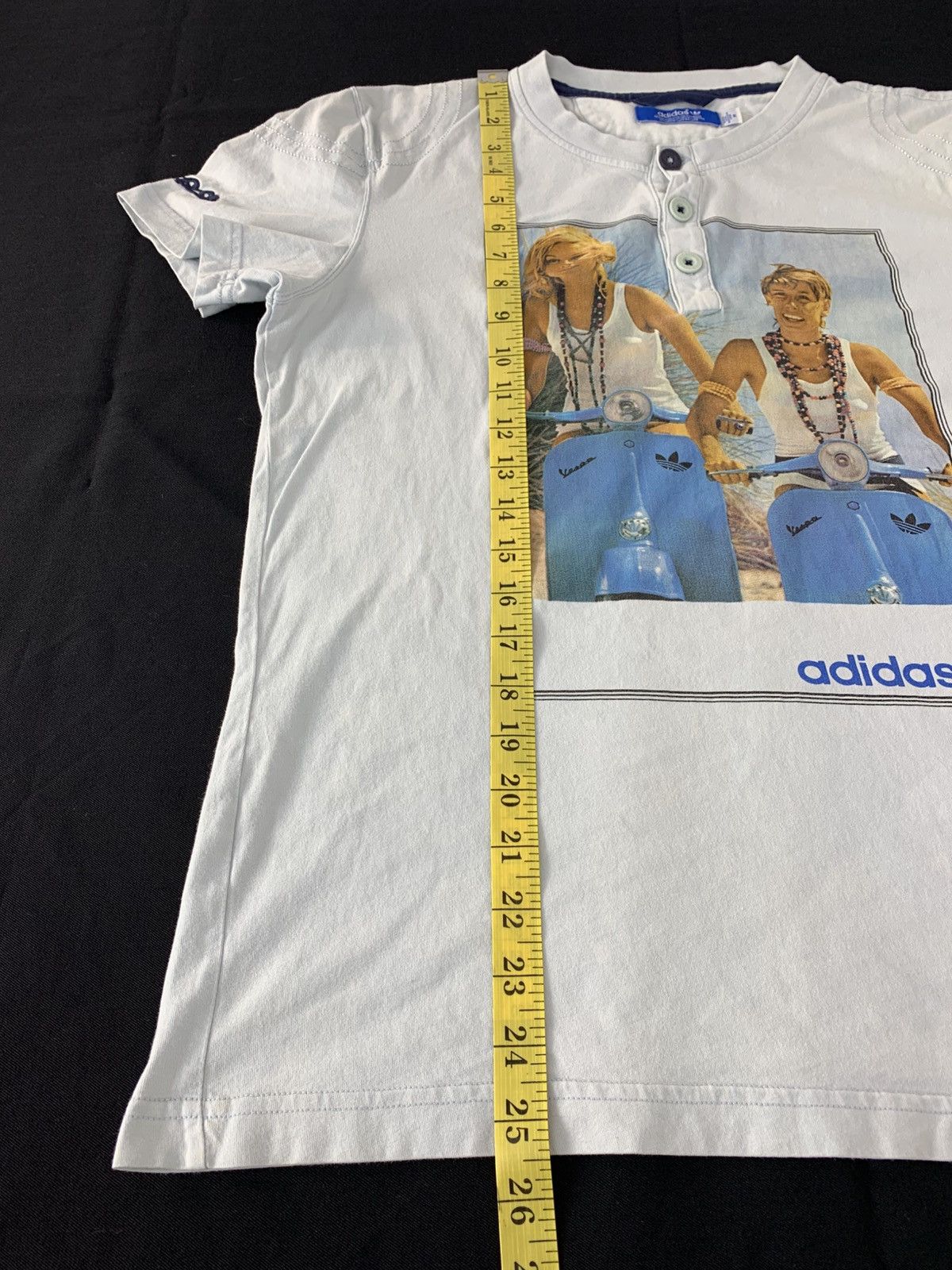 Adidas Adidas X Vespa Henley Neck Graphic Screen Printed T-shirt Size M / US 6-8 / IT 42-44 - 12 Thumbnail