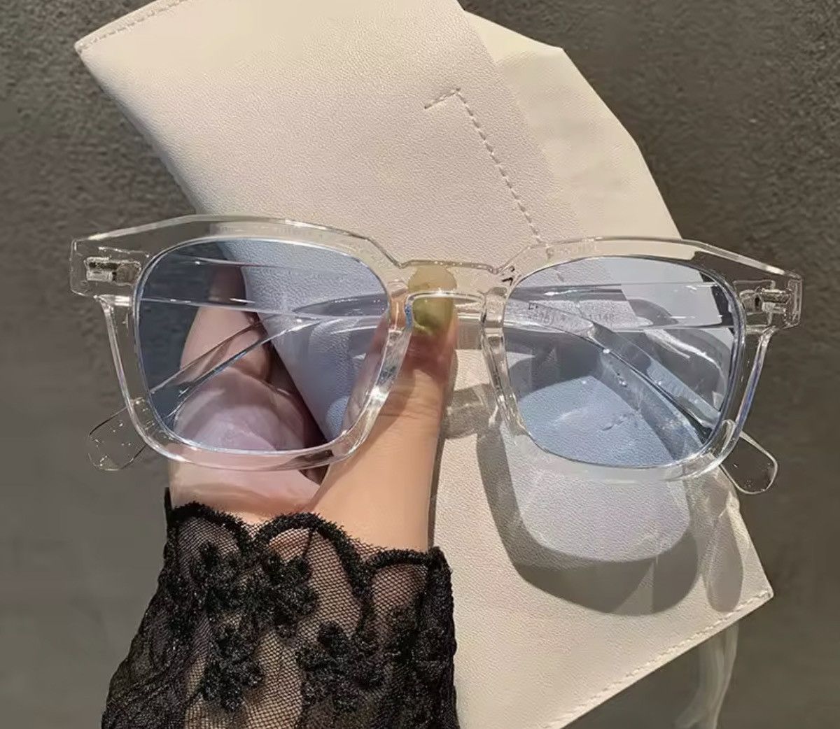 Electric Visual Y2K Punk Rectangle Sunglasses Cyber Goth Streetwear Size ONE SIZE - 2 Thumbnail