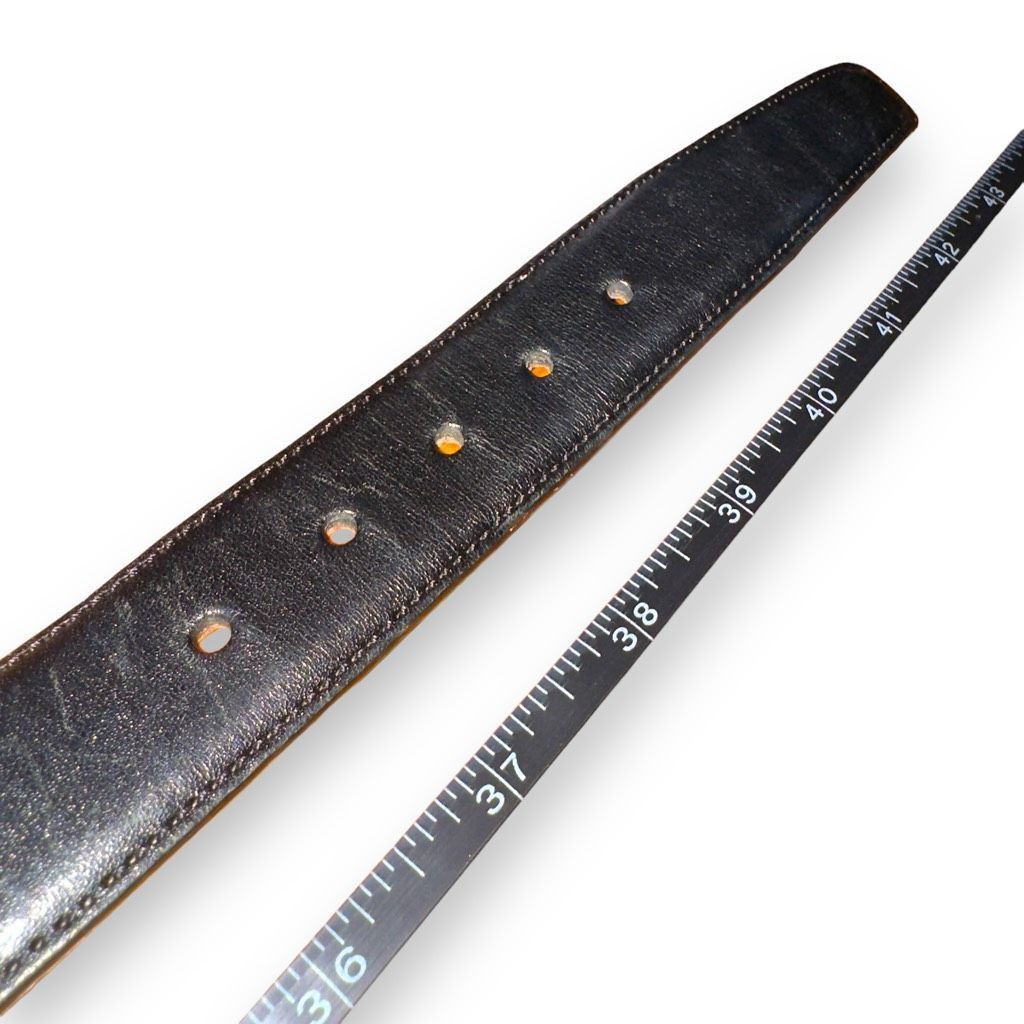 Trafalgar Trafalgar Black Hand Polished Cortina Leather Dress Belt 38 Size 38 - 8 Thumbnail