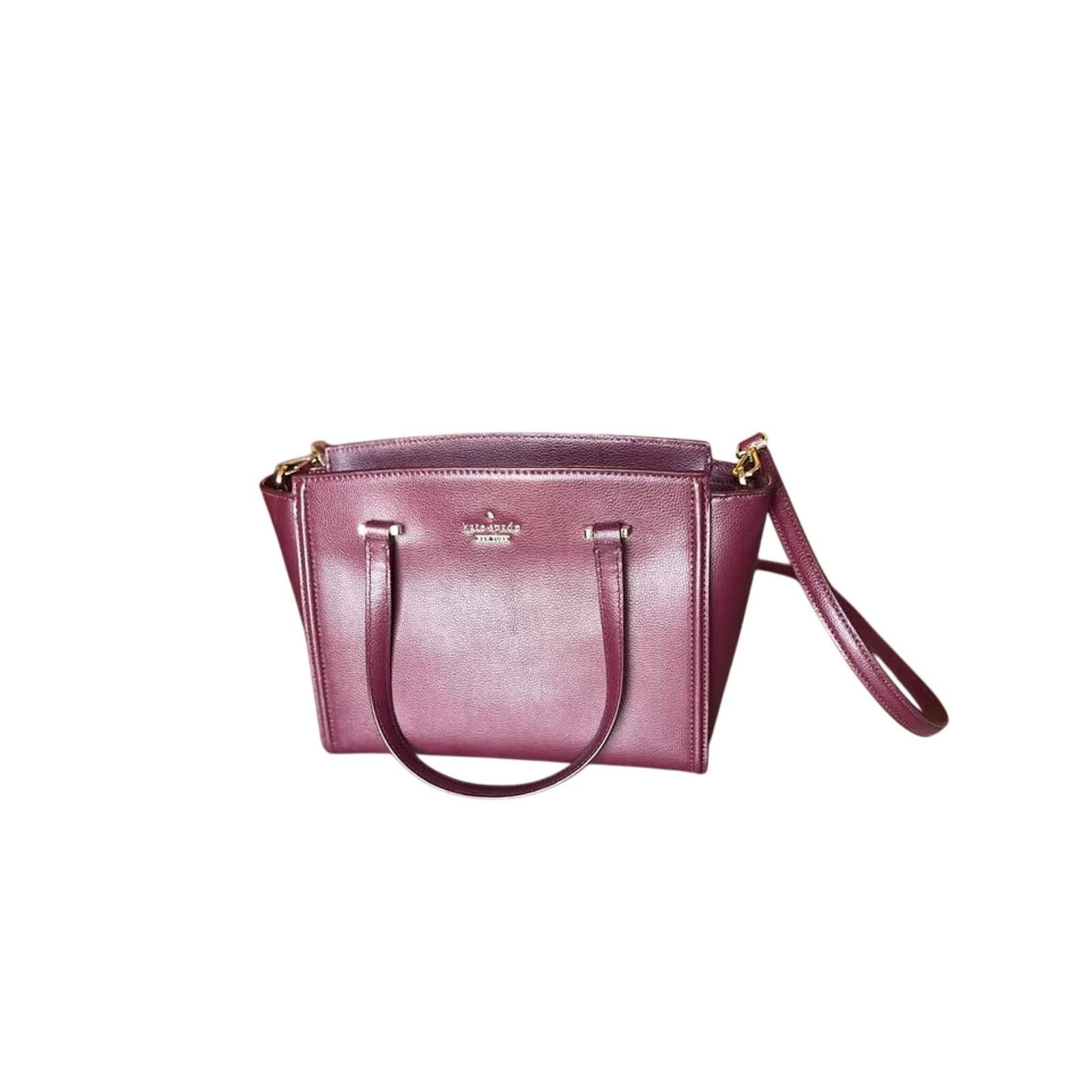 Kate Spade Kate Spade Maroon Leather Tote Inside Zipper | Crossbody Size ONE SIZE - 1 Thumbnail