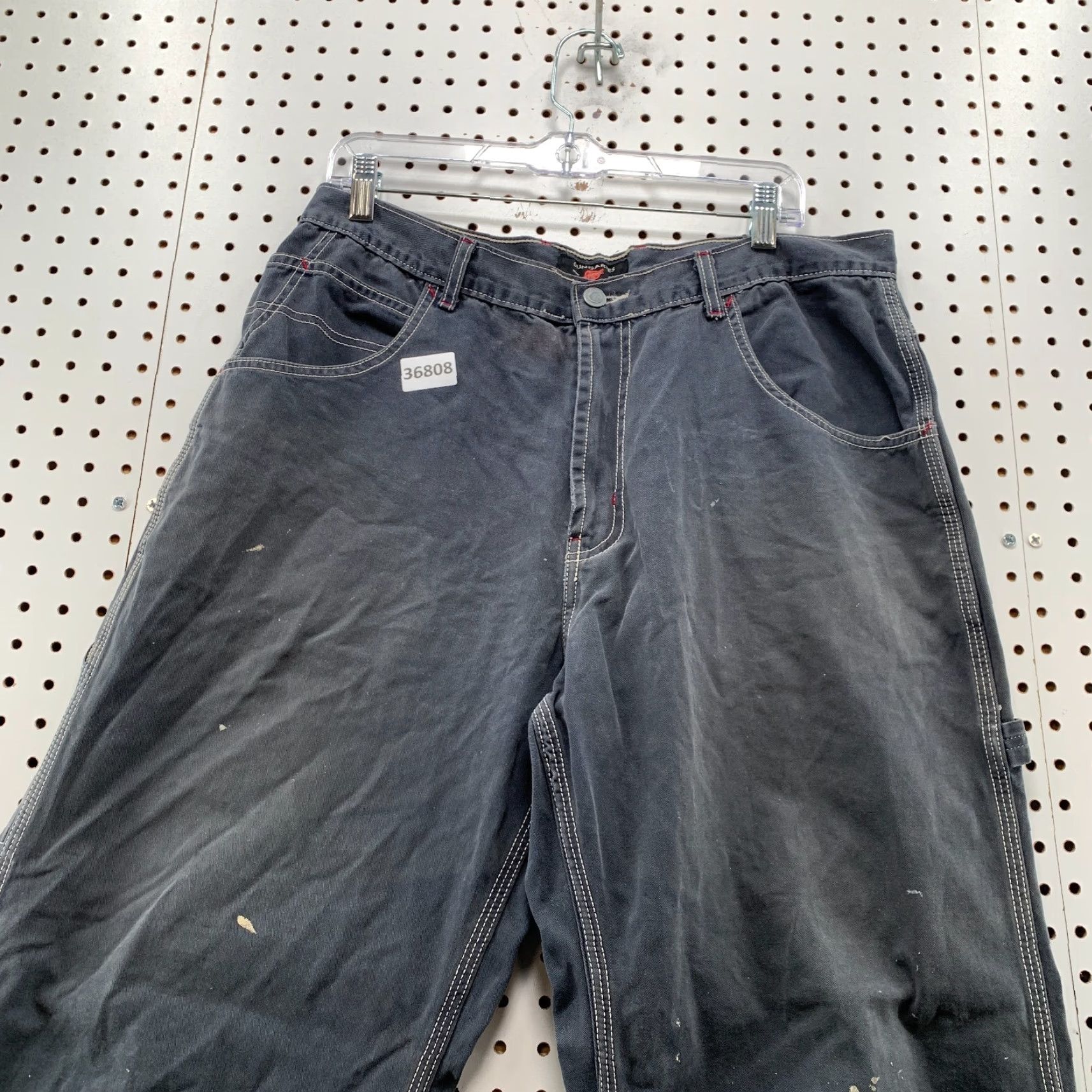 American Eagle Outfitters VINTAGE American Eagle Dungaree Carpenter Pants Mens 36x32 Fits 35x30 Baggy Denim Green 90s Mens Size US 36 / EU 52 - 6 Thumbnail