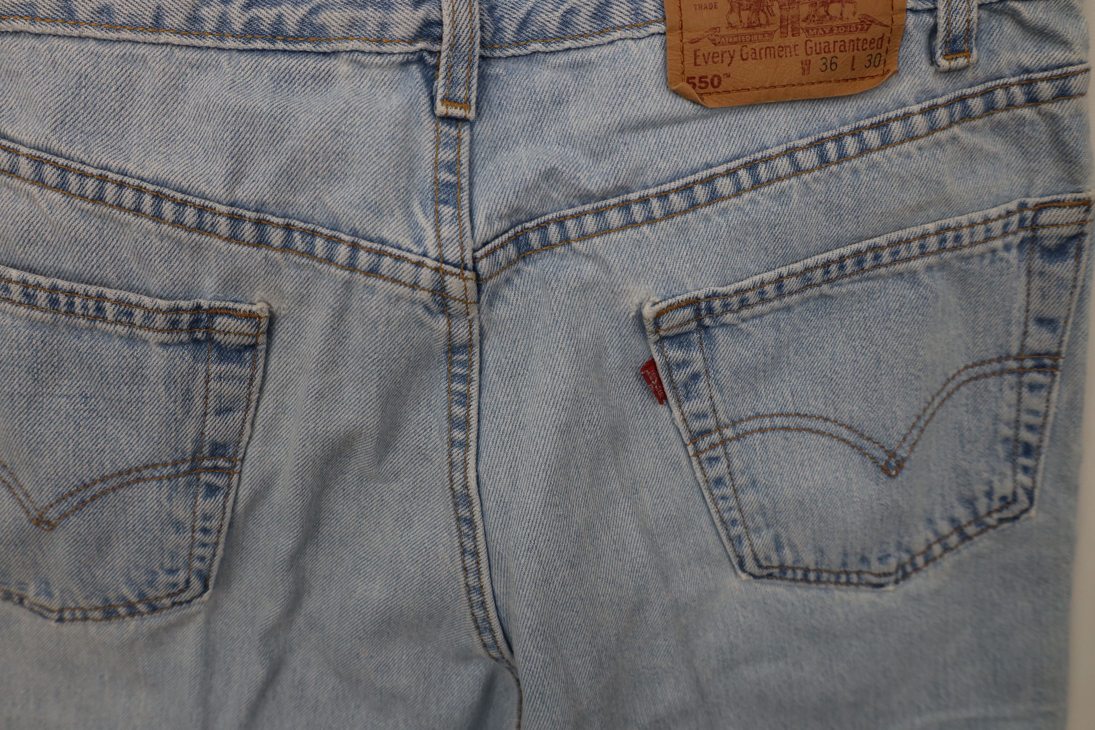 Levi's Vintage 90s Levis 550 Relaxed Fit Denim Jeans Blue USA Size US 36 / EU 52 - 15 Thumbnail
