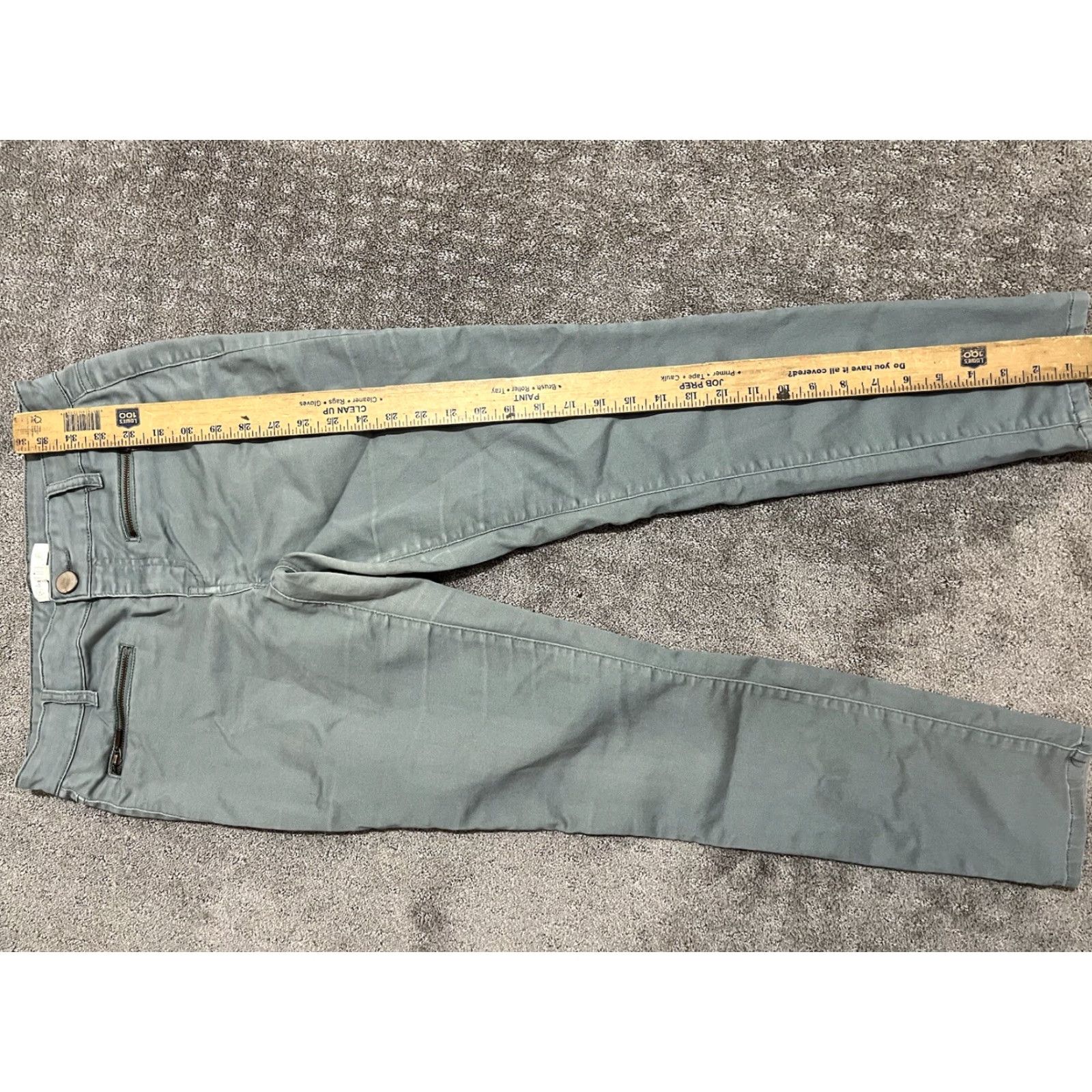Vintage LOVE FIRE Stretch Pants Size 5 Gray Solid Juniors Women Size 27" / US 4 / IT 40 - 6 Thumbnail