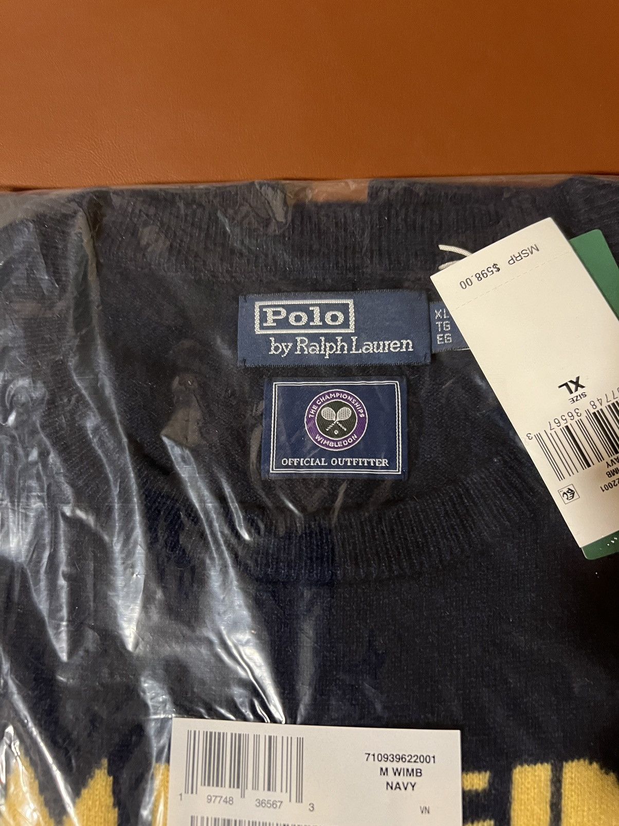 Polo Ralph Lauren Polo Ralph Lauren Wimbledon Cashmere Graphic Sweater Navy XL Size US XL / EU 56 / 4 - 7 Thumbnail