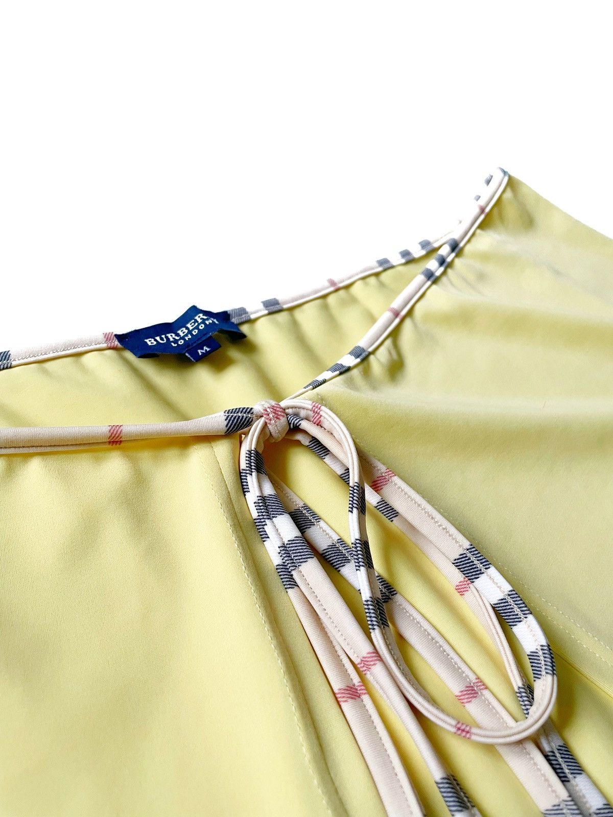 Burberry Burberry Beach Yellow Drawstring Skirt Nova Check Size M Size 27" / US 4 / IT 40 - 5 Thumbnail