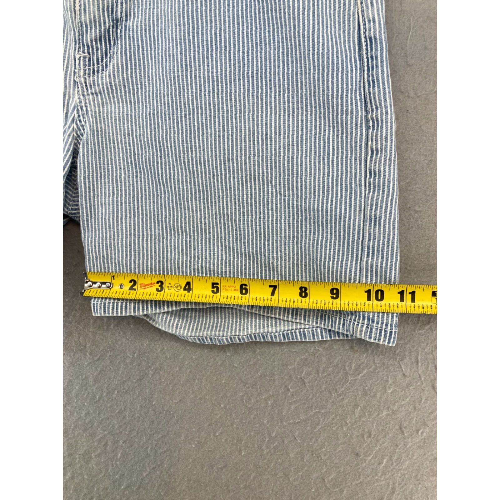 Buffalo David Bitton Buffalo Jeans Mens Shorts Phillip Striped Stretch Denim Casual 30 Blue 5-Pocket Design Inseam 9 in Regular Rise Mid Size US 30 / EU 46 - 7 Thumbnail