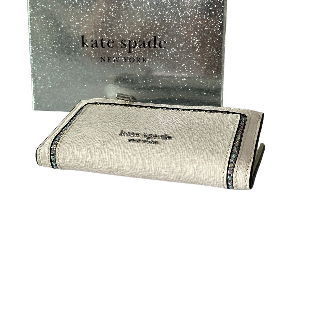 Kate Spade Kate Spade morgan crystal Inlay Small Slim Bifold wallet Size ONE SIZE - 8 Thumbnail