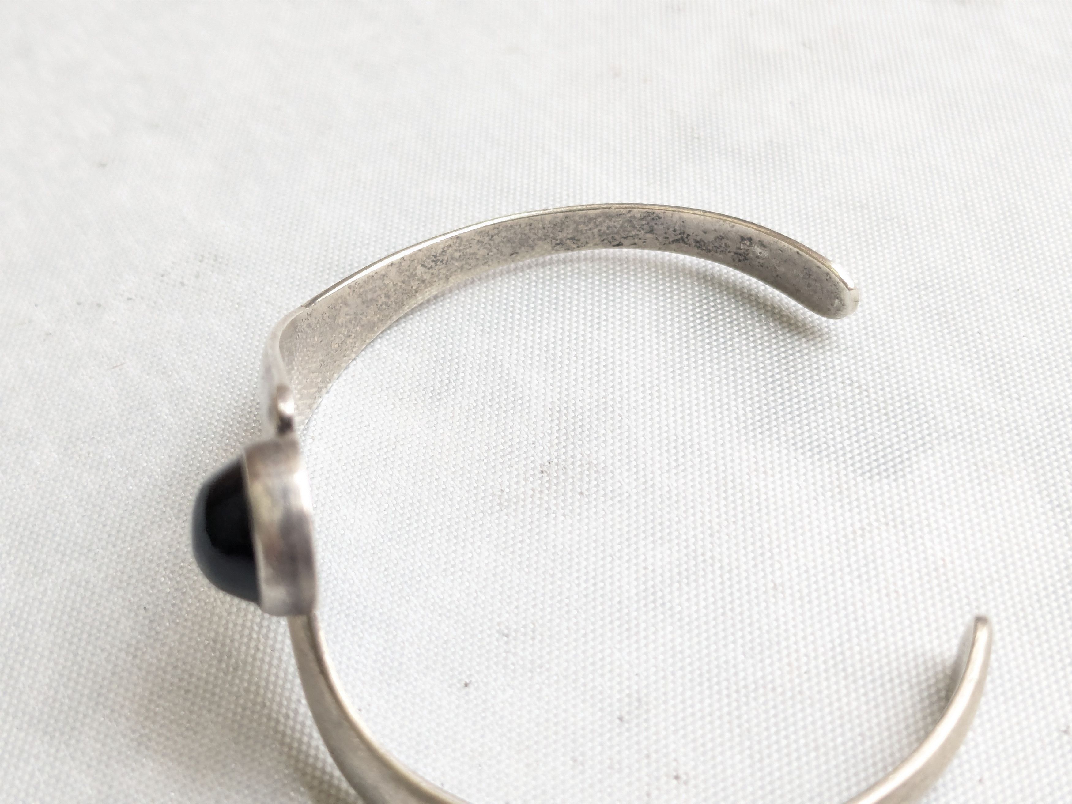 Jewelry Vintage Sterling Silver Cuff Bracelet Taxco Mexico 6.5" Size ONE SIZE - 11 Thumbnail