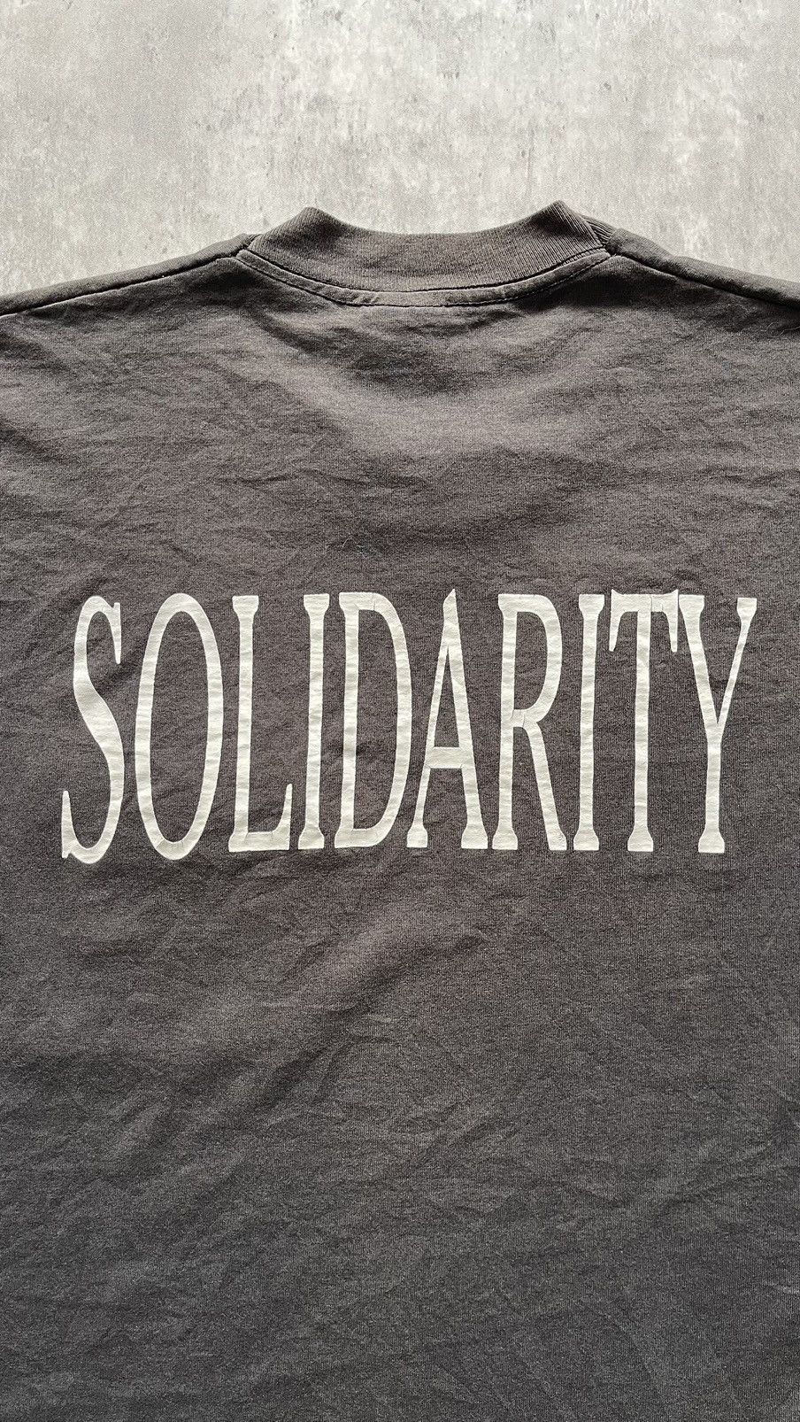 Band Tees × Vintage VINTAGE 1990S SOLIDARITY FADED POCKET TANK TEE Size US XL / EU 56 / 4 - 1 Thumbnail