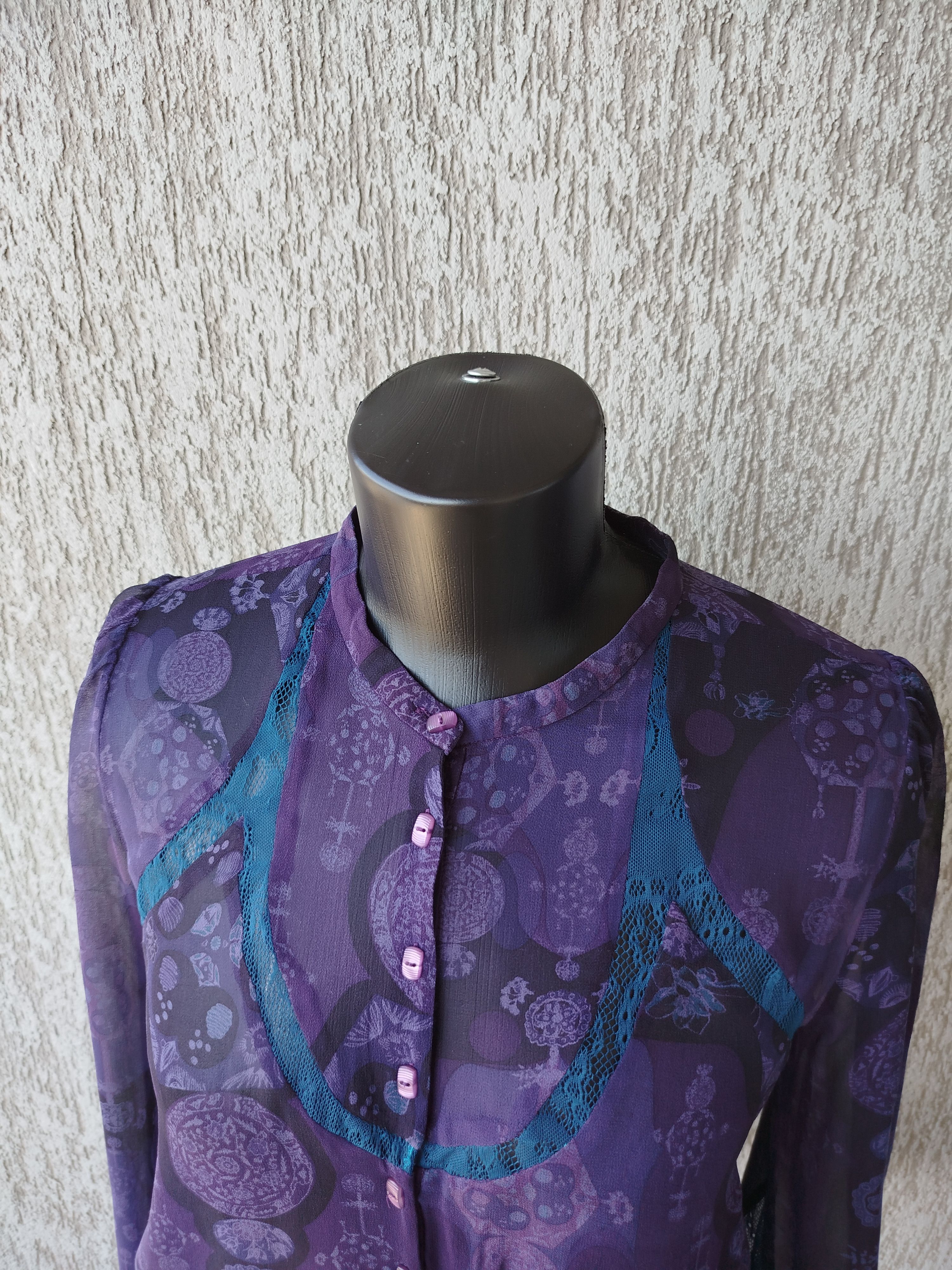 Custo Barcelona Blouse Long Sleeve Boho Chiffon Silk Vintage Y2K Size S Size S / US 4 / IT 40 - 3 Thumbnail