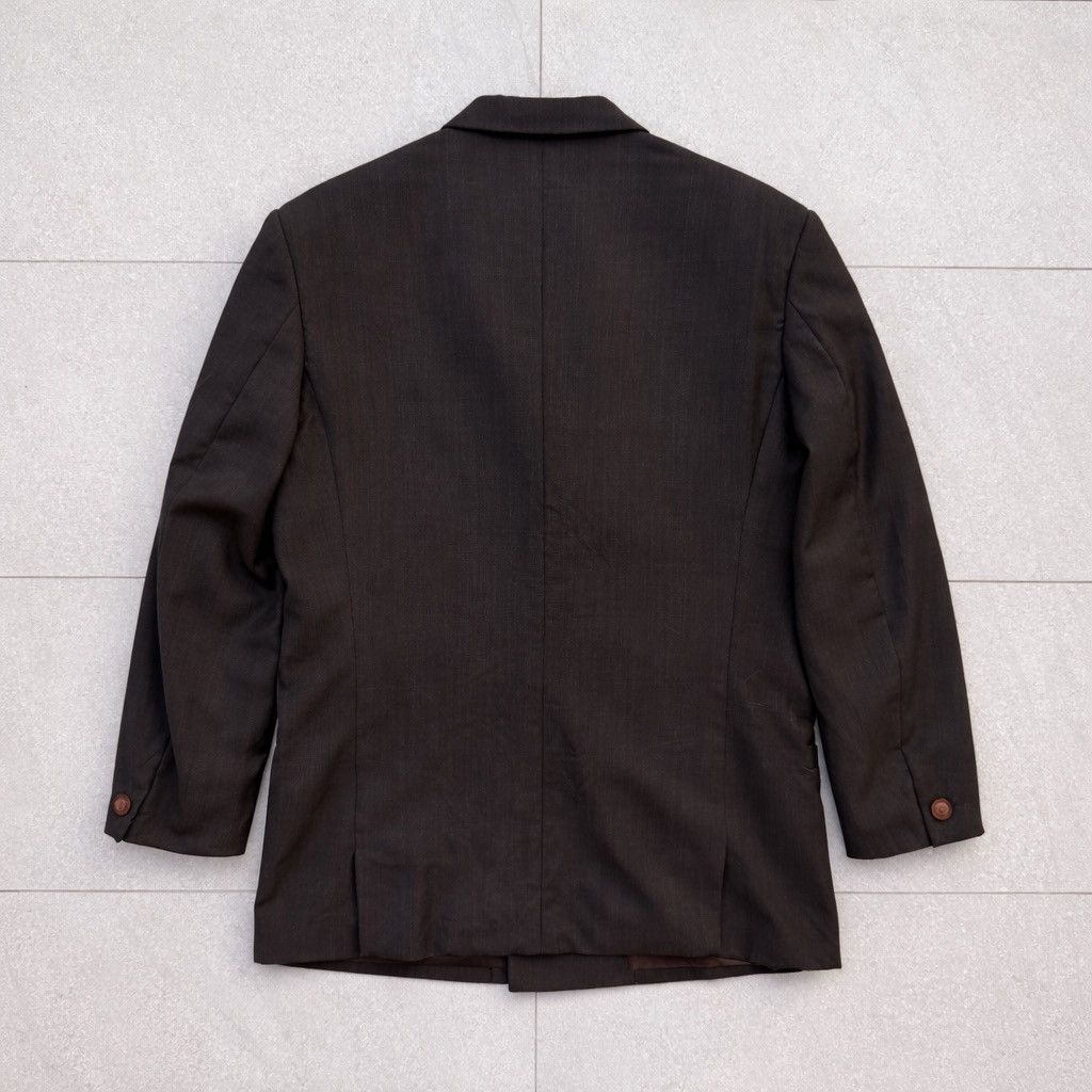 Versace Vintage Gianni Versace Double Breasted Blazer Brown Medusa Size 46R - 2 Thumbnail