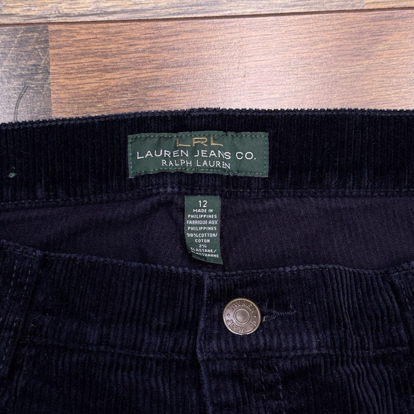 Ralph Lauren Lauren Ralph Lauren Jeans Straight 12 Womens Navy Blue Denim 5-Pocket Stretch Classic Modern Belt Loops Size 34" / US 12 / IT 48 - 4 Thumbnail