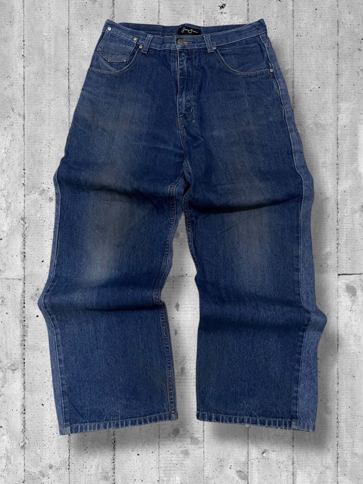 Designer × Other Vintage Og 1990s Designer Sean John Baggy Distressed Denim Size US 31 - 1 Thumbnail