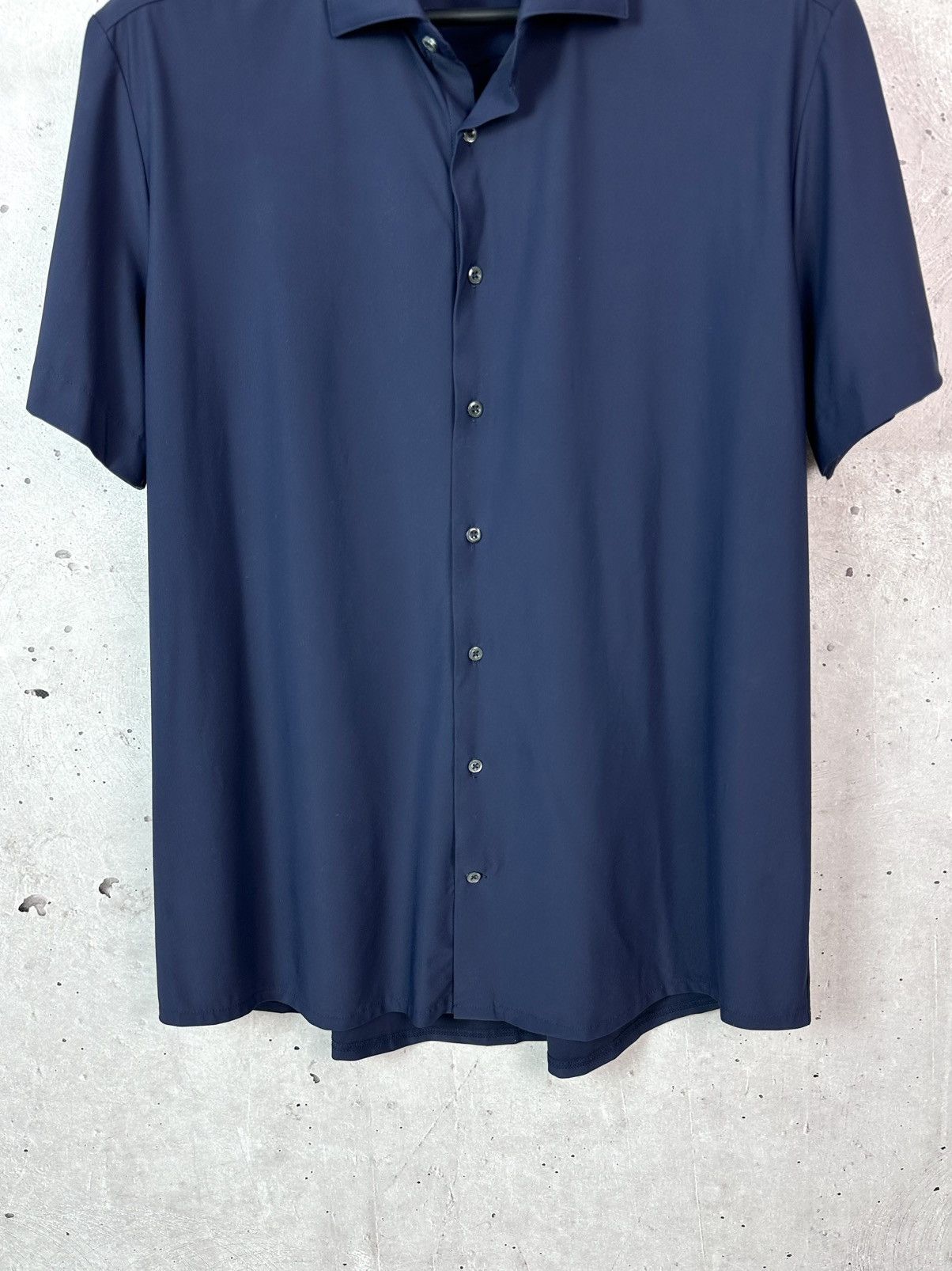 Strenstroms Stenstroms Slimline Short Sleeve Navy Men’s Button-up Shirt Size US XL / EU 56 / 4 - 3 Thumbnail