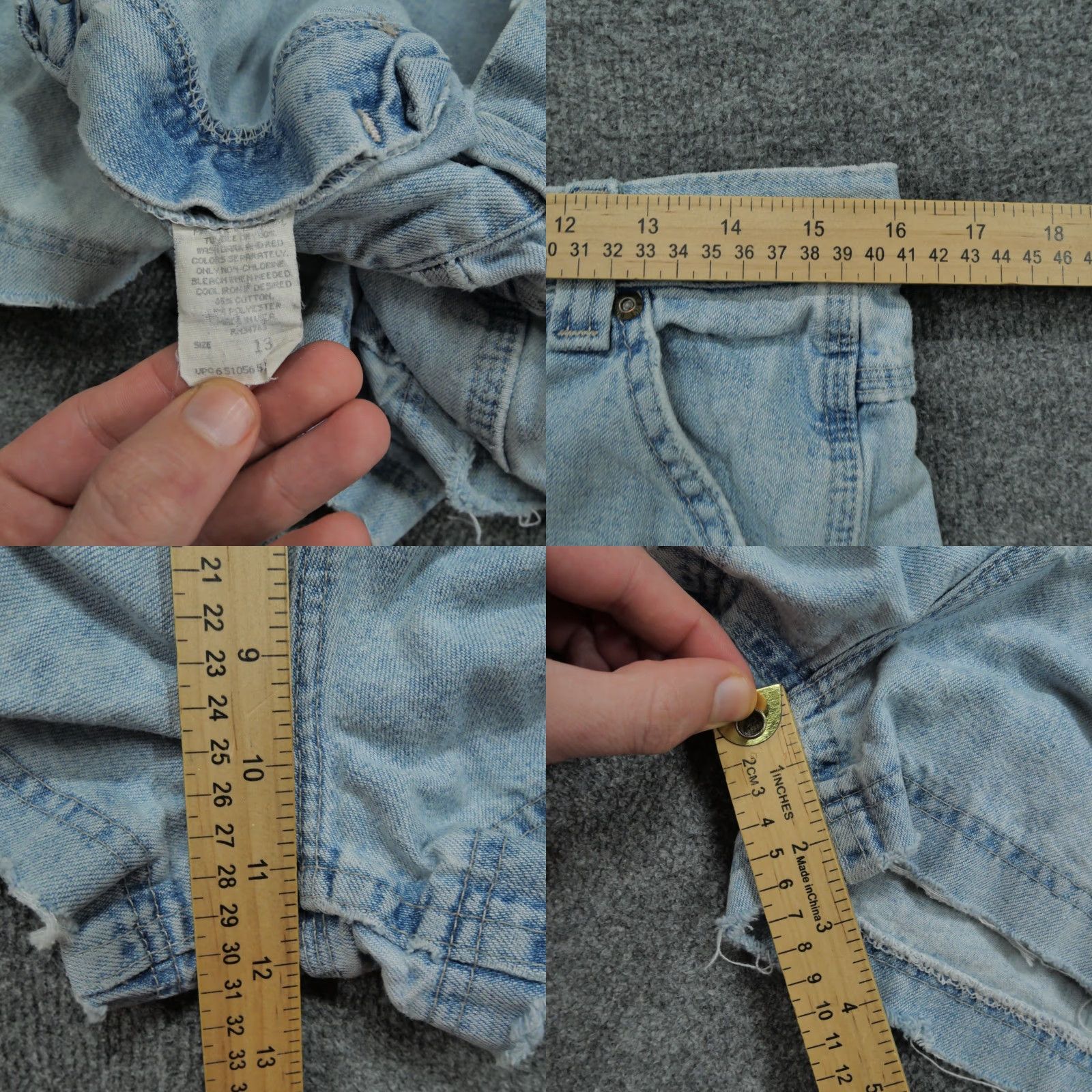 Lee VINTAGE Lee Jeans Shorts Womens 90s Grunge Blue Denim Distressed 32x3 13 Short Seasoned Baggy Casual Women Jeans Shorts Size 24" / US 00 / IT 34 - 8 Thumbnail