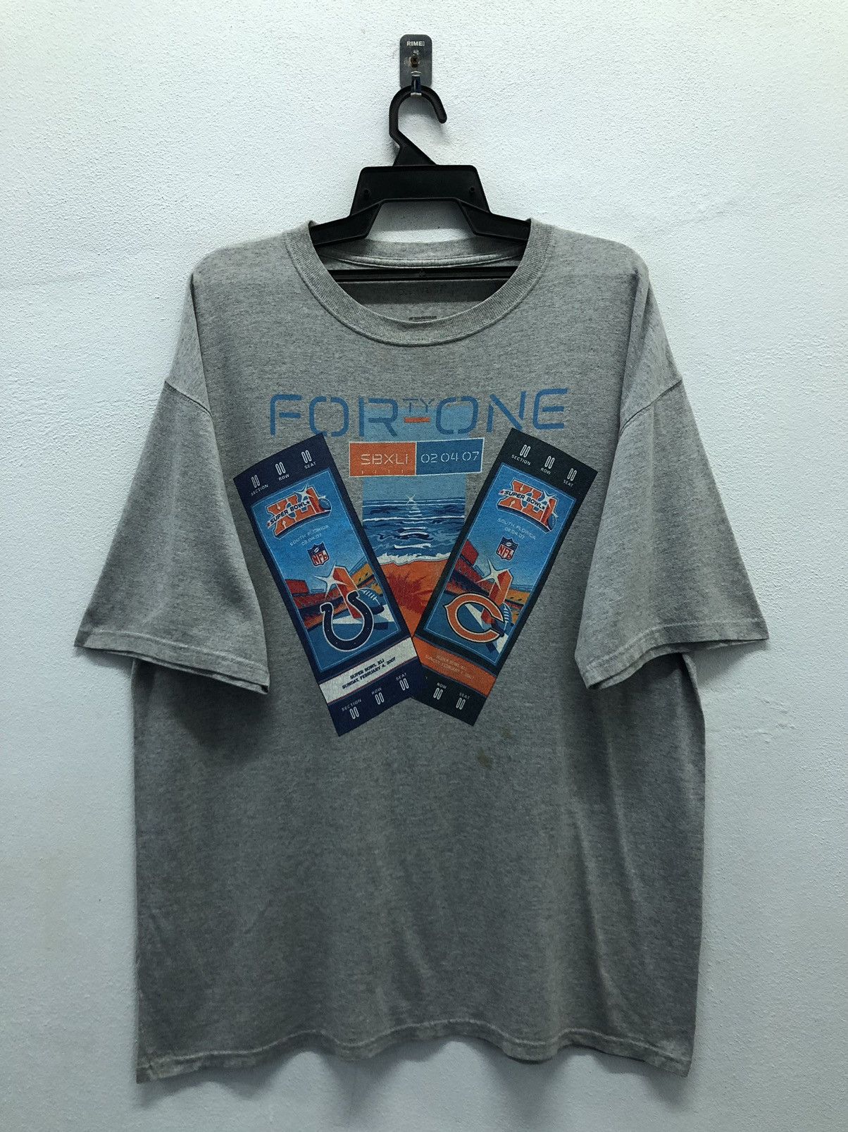 NFL Vintage NFL Super Bowl XLI For Ty One T-Shirt Size US XL / EU 56 / 4 - 1 Thumbnail
