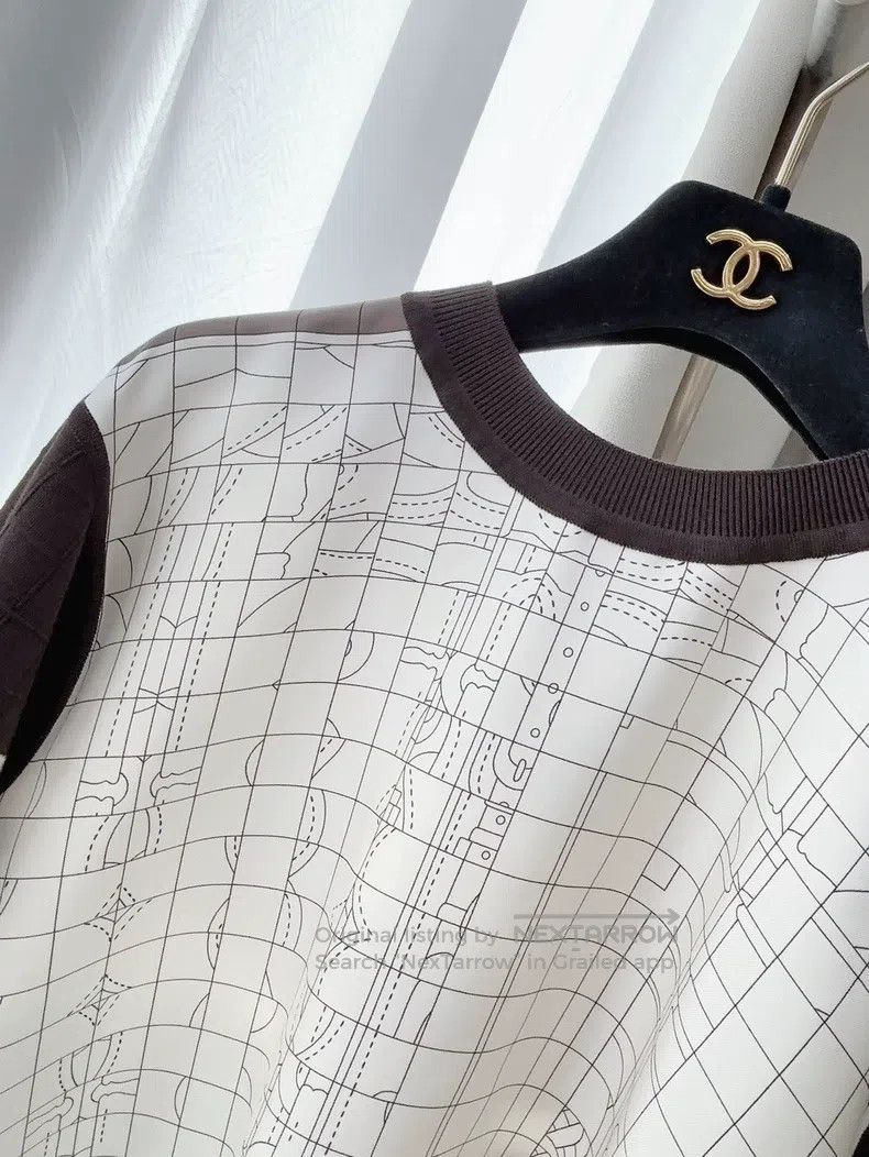 Hermes Hermes Mixed Color Wool and Silk Knit Short Sleeve Top Size XS / US 0-2 / IT 36-38 - 3 Thumbnail